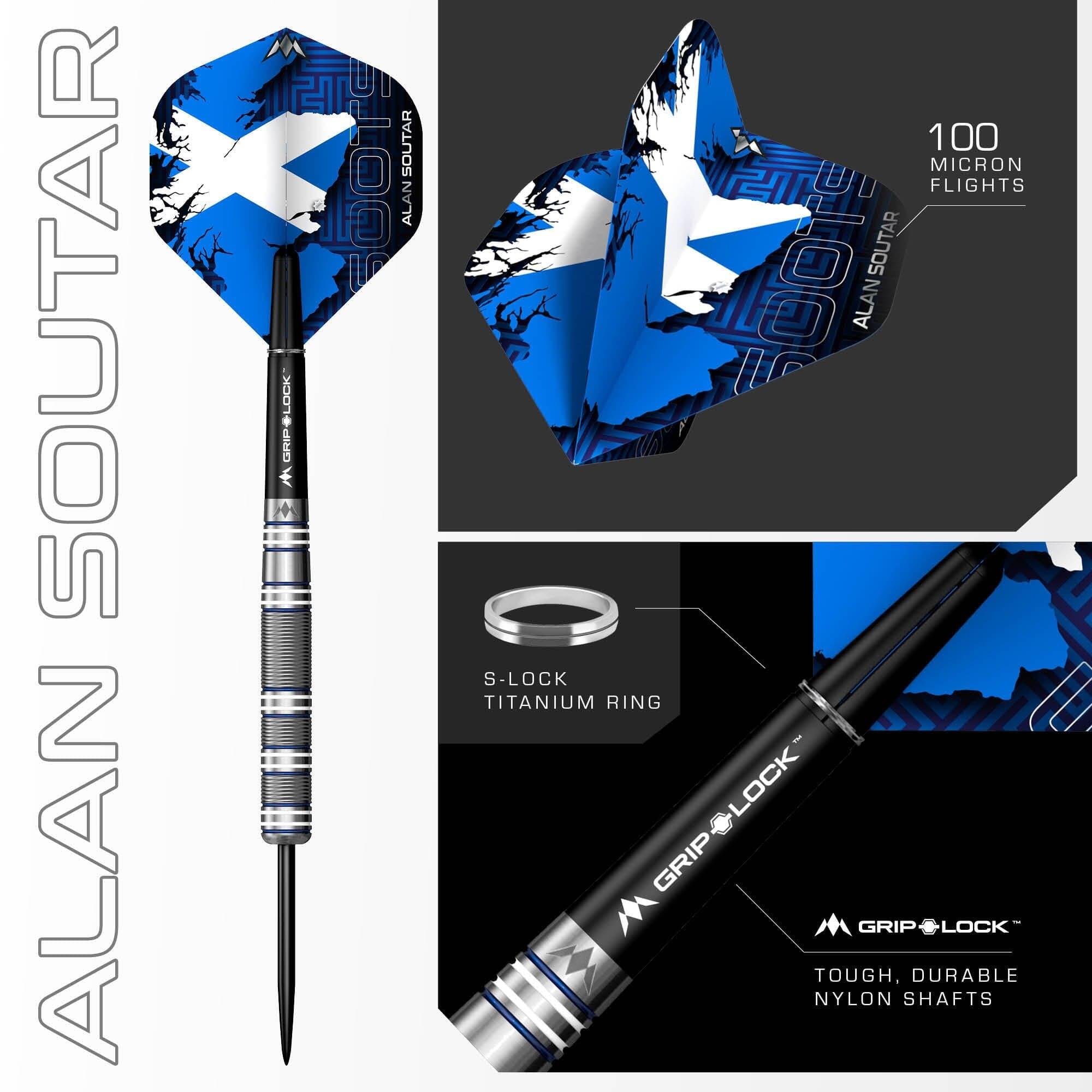 Mission Alan Soutar Darts Steel Tip Soots Blue & White MISSION