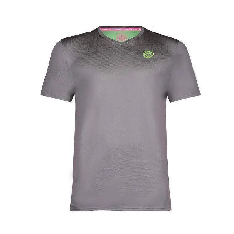 T-shirt girocollo Evin Tech junior poliestere grigio/verde fluo 5/7