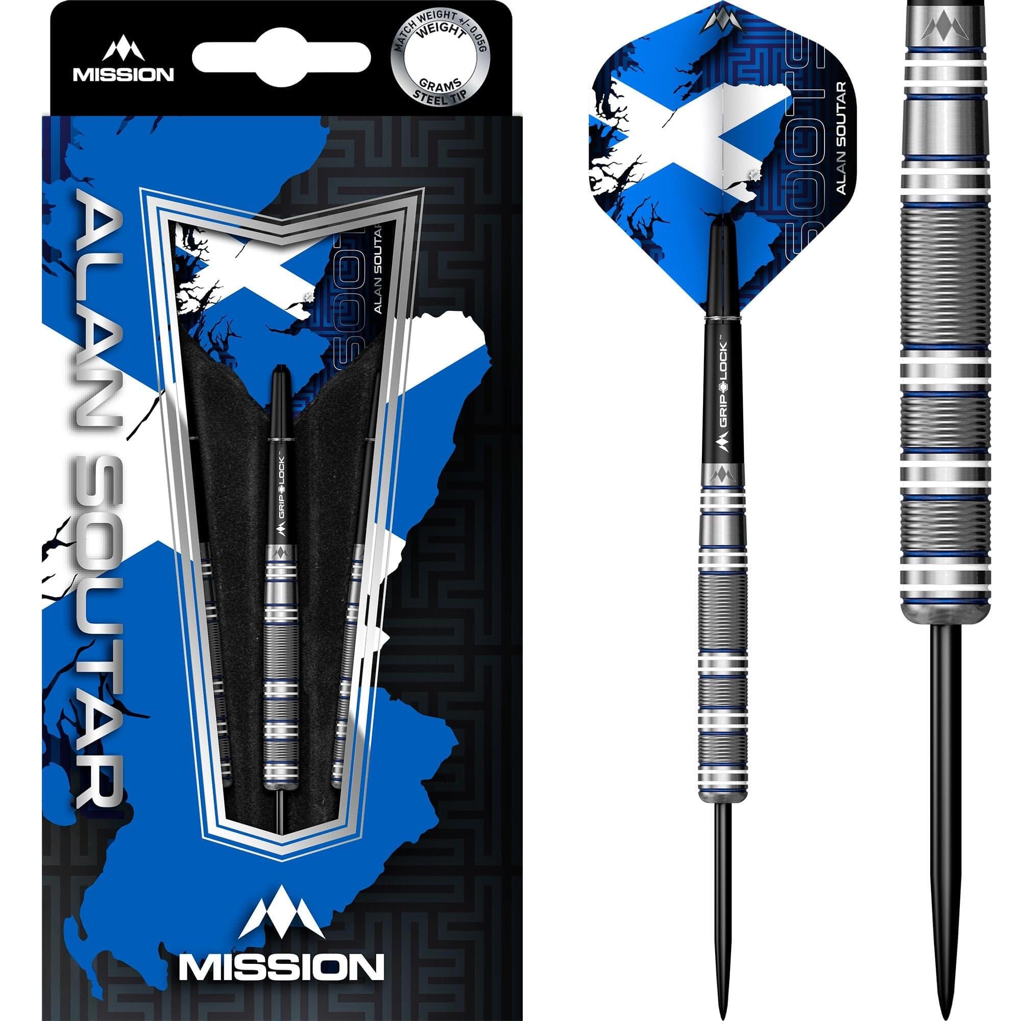 MISSION Mission Alan Soutar Darts - Steel Tip - Soots - Blue & White