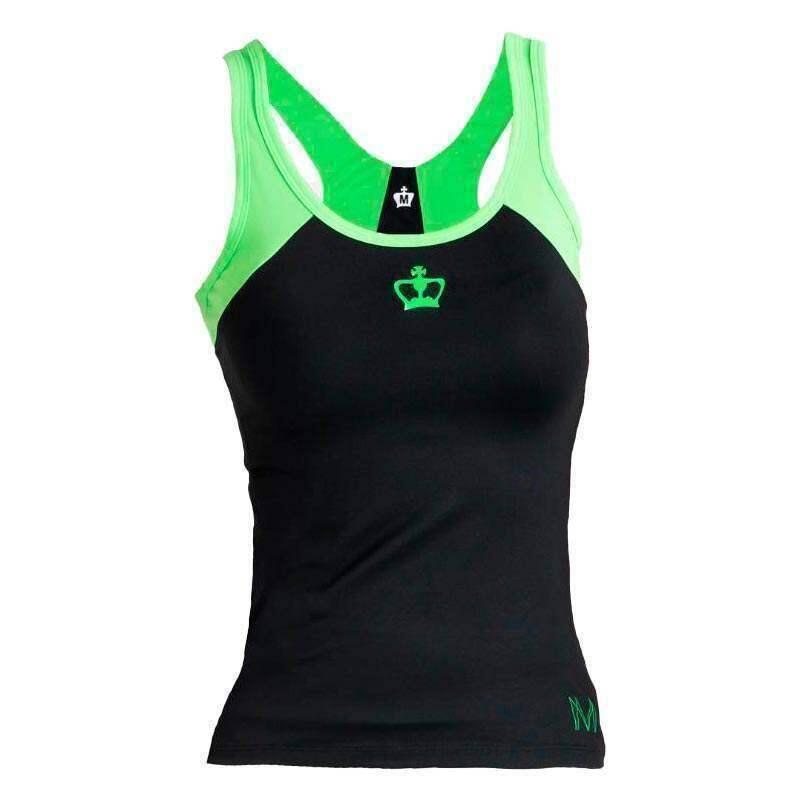 Camiseta de Pádel de Mujer Black Crow MM Negro-verde 3/5