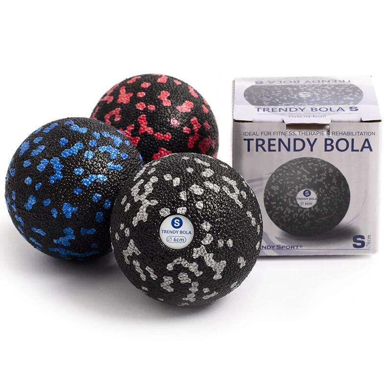 Piłka masująca Trendy Bola czarno-niebieska 8 cm 3/4