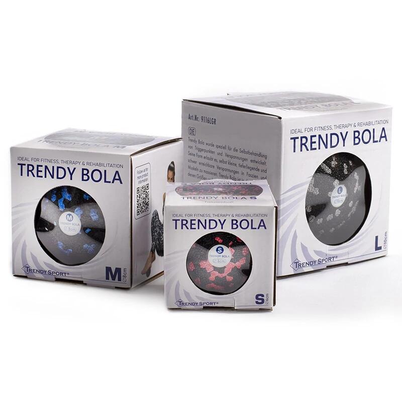 Piłka masująca Trendy Bola czarno-niebieska 8 cm