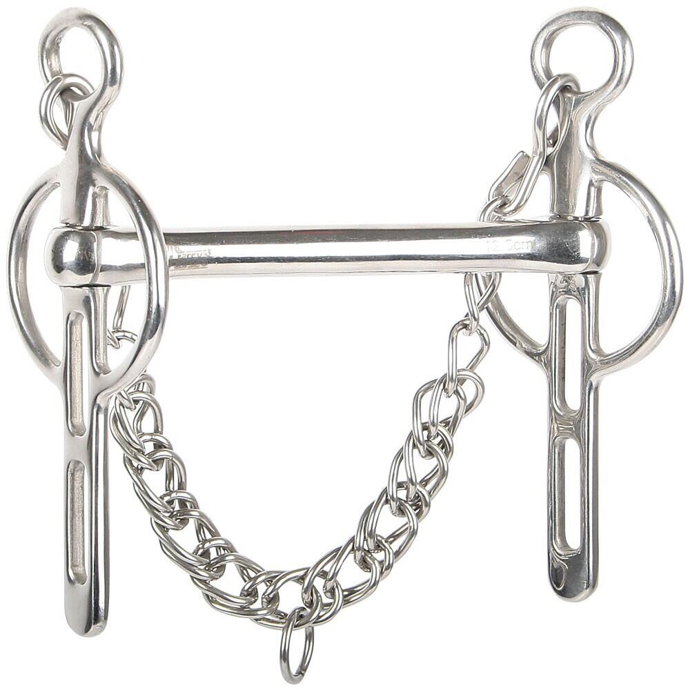 Harrys Horse - Mors Liverpool Pour Cheval Avec 2 Passages De Rênes Harry's Horse 15 Mm - Mors - Gris - 125 Mm - Decathlon