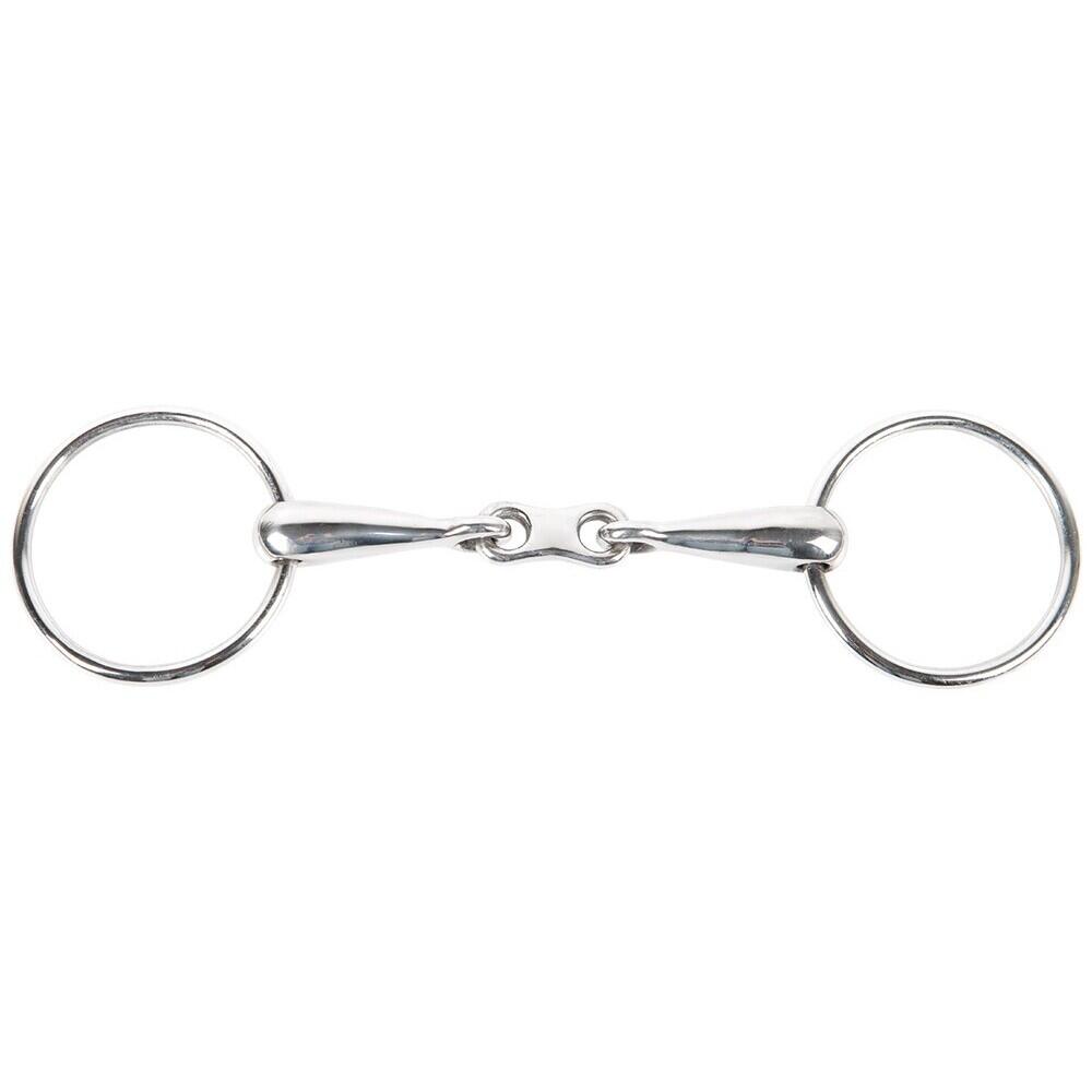 Gebiss 2 Ringe für doppelt gebrochenes Pferd Harry's Horse Flat link 16 mm 2/2