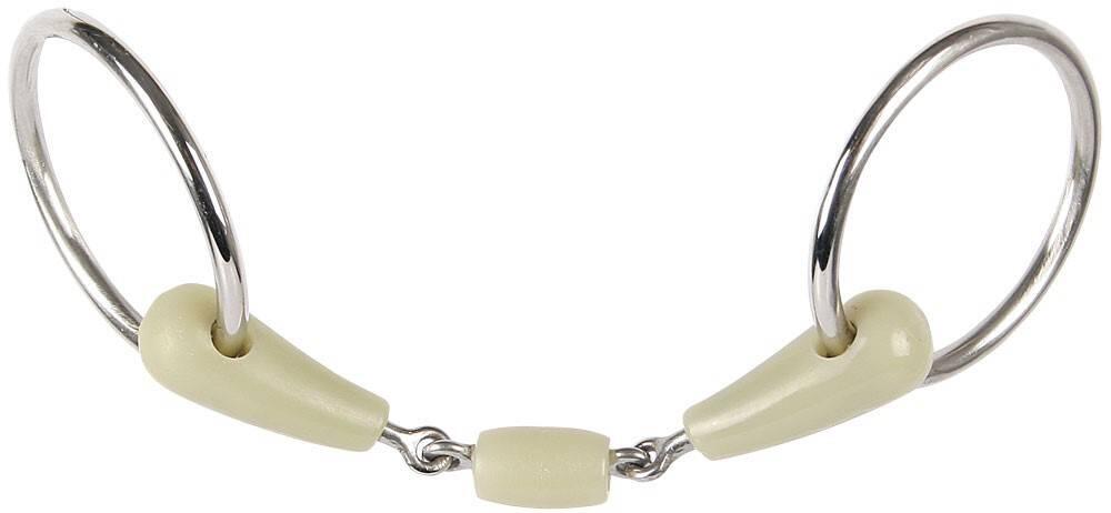 HARRYS HORSE Gebiss 2 Ringe für doppelt gebrochenes Pferd Harry's Horse Apple 18 mm