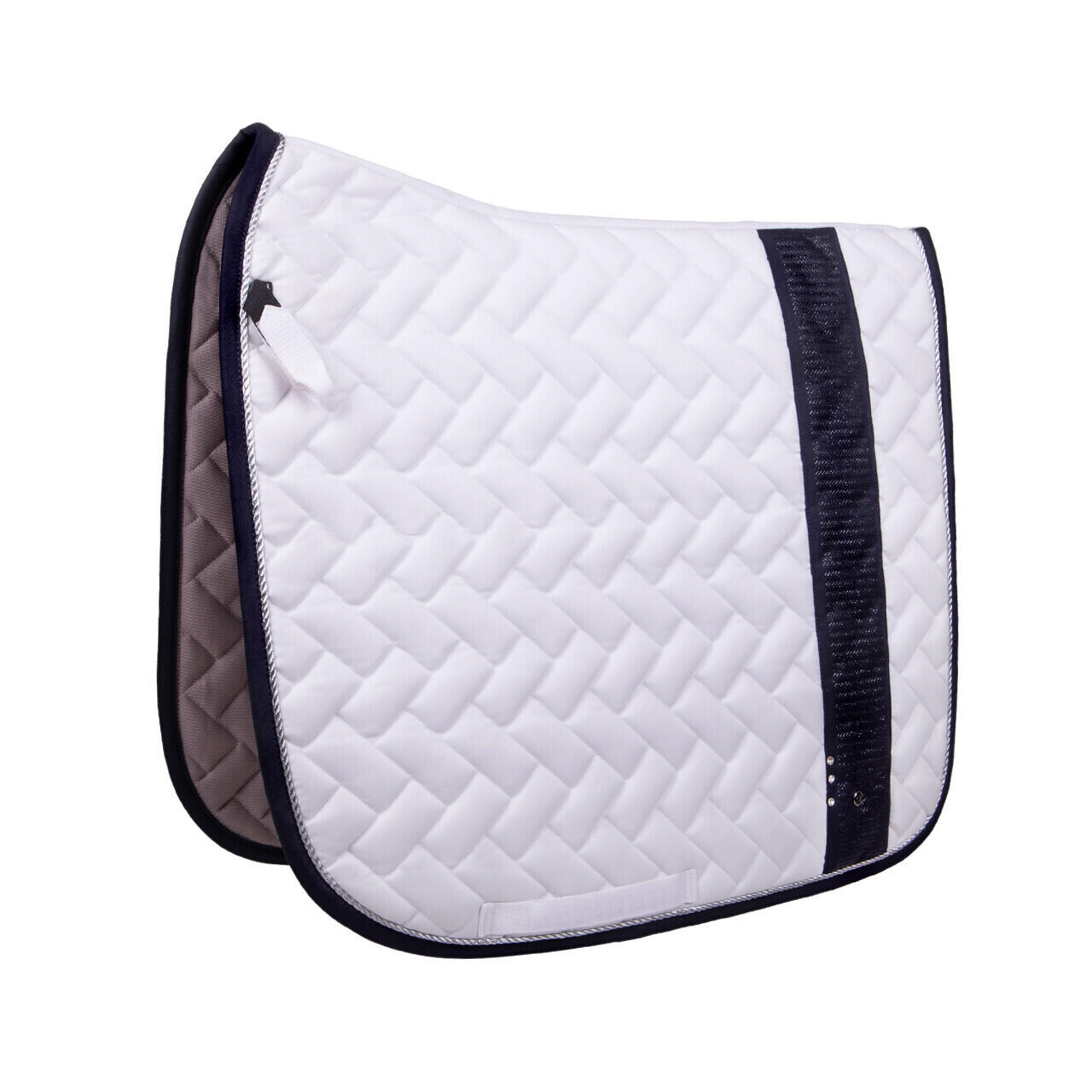 Qhp - Tapis De Dressage Pour Cheval Qhp Kae - Tapis De Selle - Blanc|noir - Ps - Decathlon