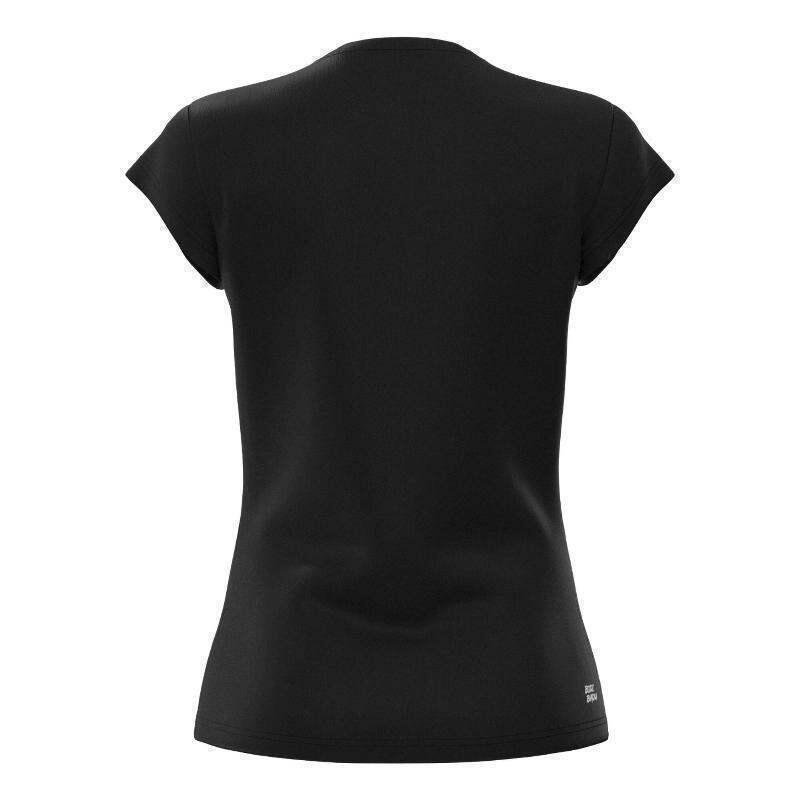 Bidi Badu Crew V-Neck T-Shirt Mulheres Negras 5/5