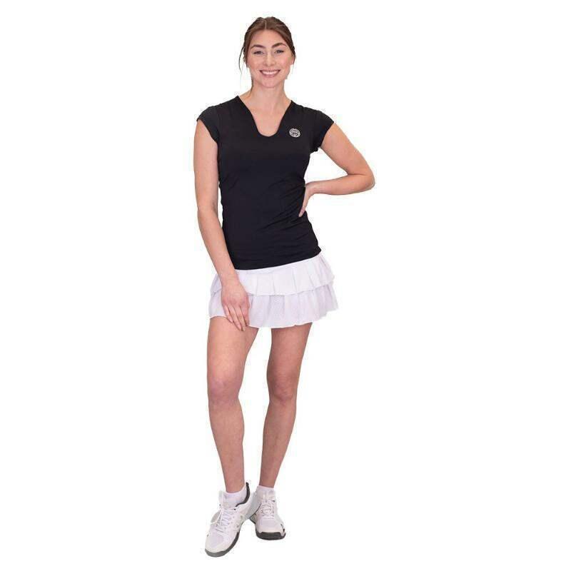 Bidi Badu Crew V-Neck T-Shirt Mulheres Negras 2/5