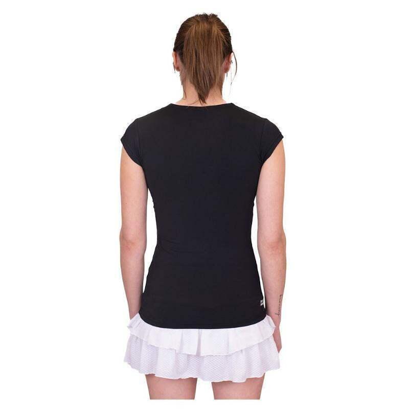 Bidi Badu Crew V-Neck T-Shirt Mulheres Negras 3/5
