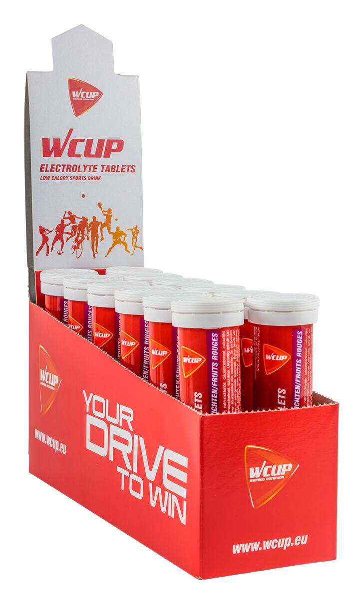 WCUP ELECTROLYTE TABLETS RODE VRUCHTEN (12 stuks)