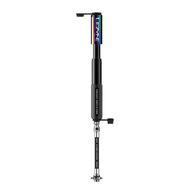 Lezyne Pocket Drive Pro pompă manuală CNC 140 mm, negru-metalic