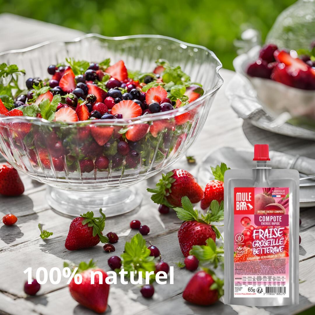 10 compotes énergétiques - vegan - 65g - Fraise - Groseille - Betterave 6/6