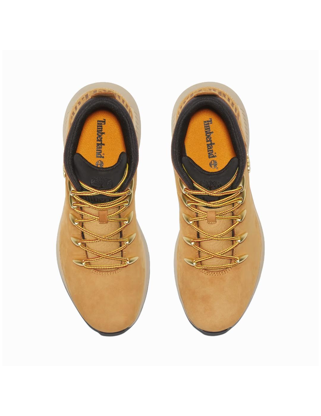 Basket mi-haute à lacets pour homme en jaune Sprint Trekker 5/7