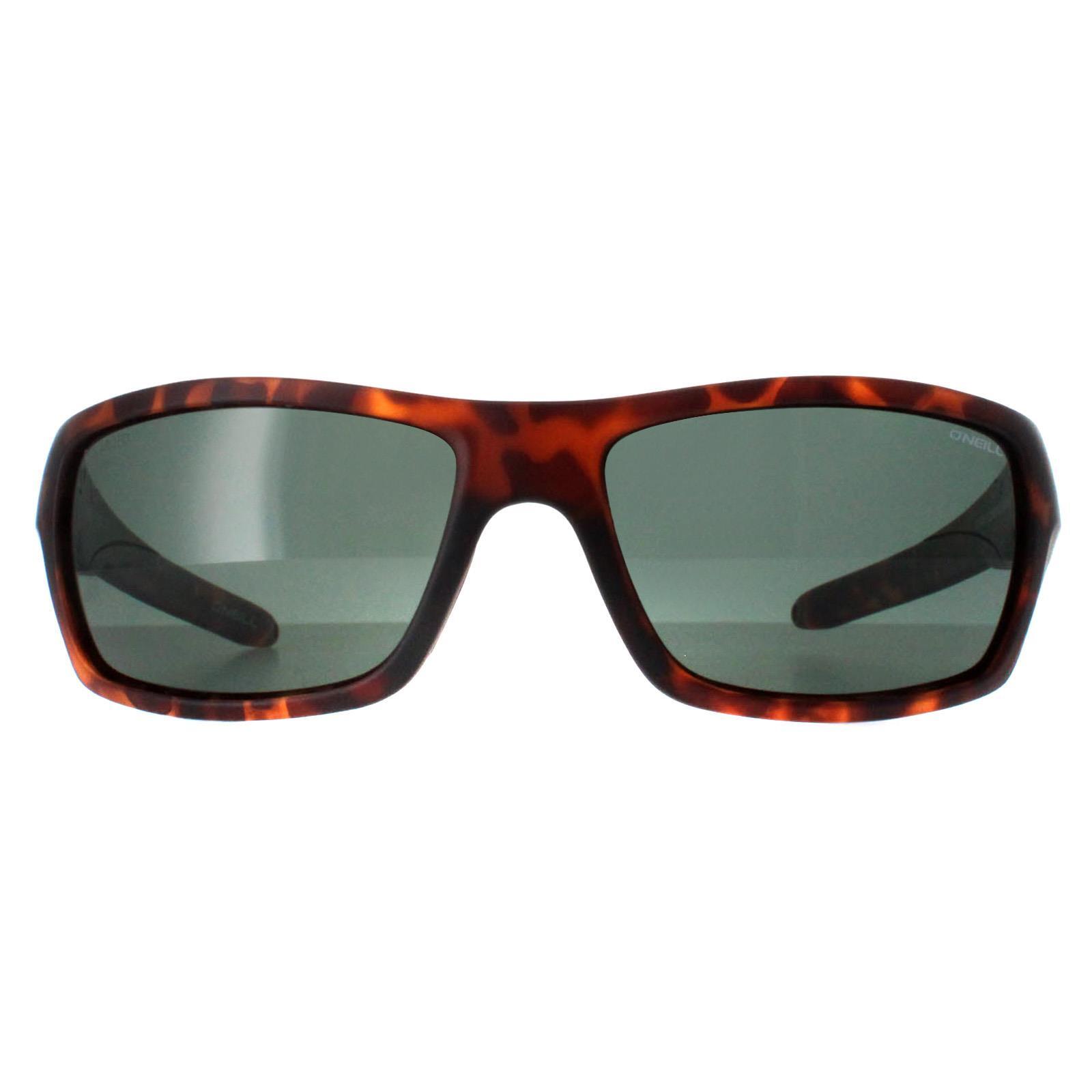 O'Neill Wrap Mens Matte Tortoise Solid Green Polarized Barrel