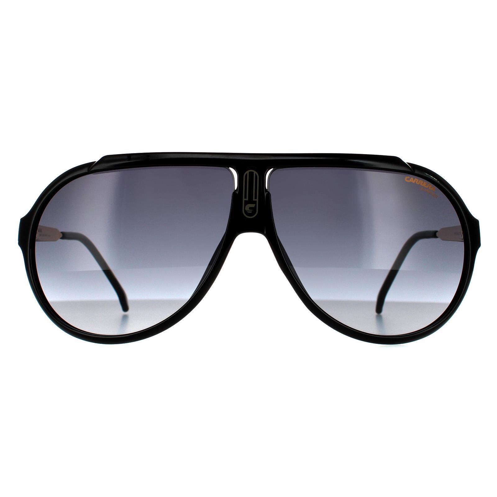 Carrera Aviator Unisex Black Dark Grey Gradient Sunglasses