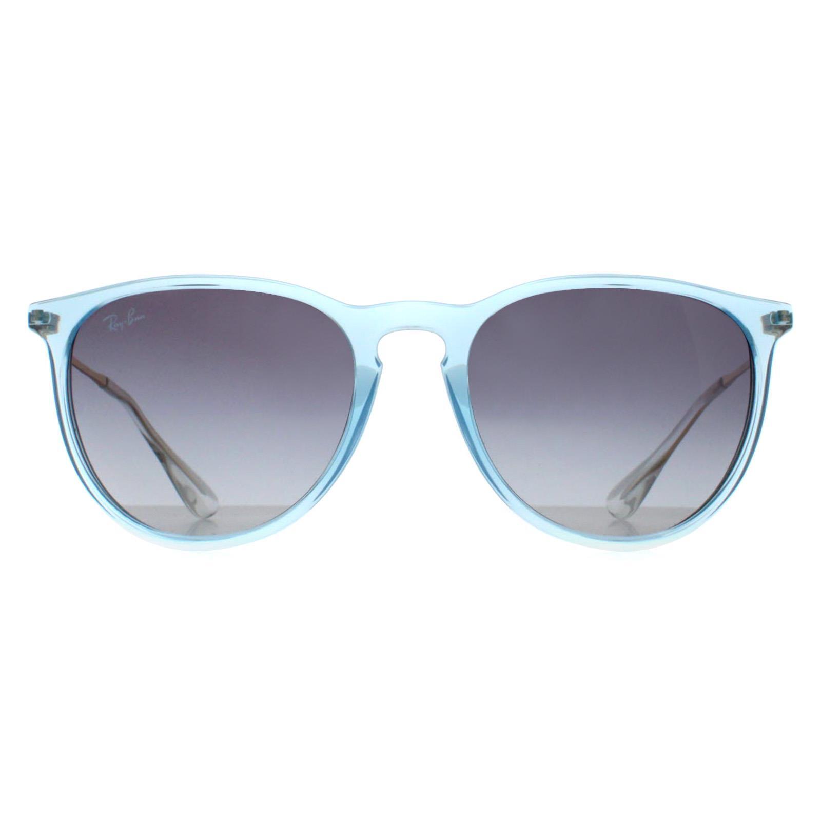 Ray-Ban Round Womens Transparent Light Blue Grey Blue Gradient