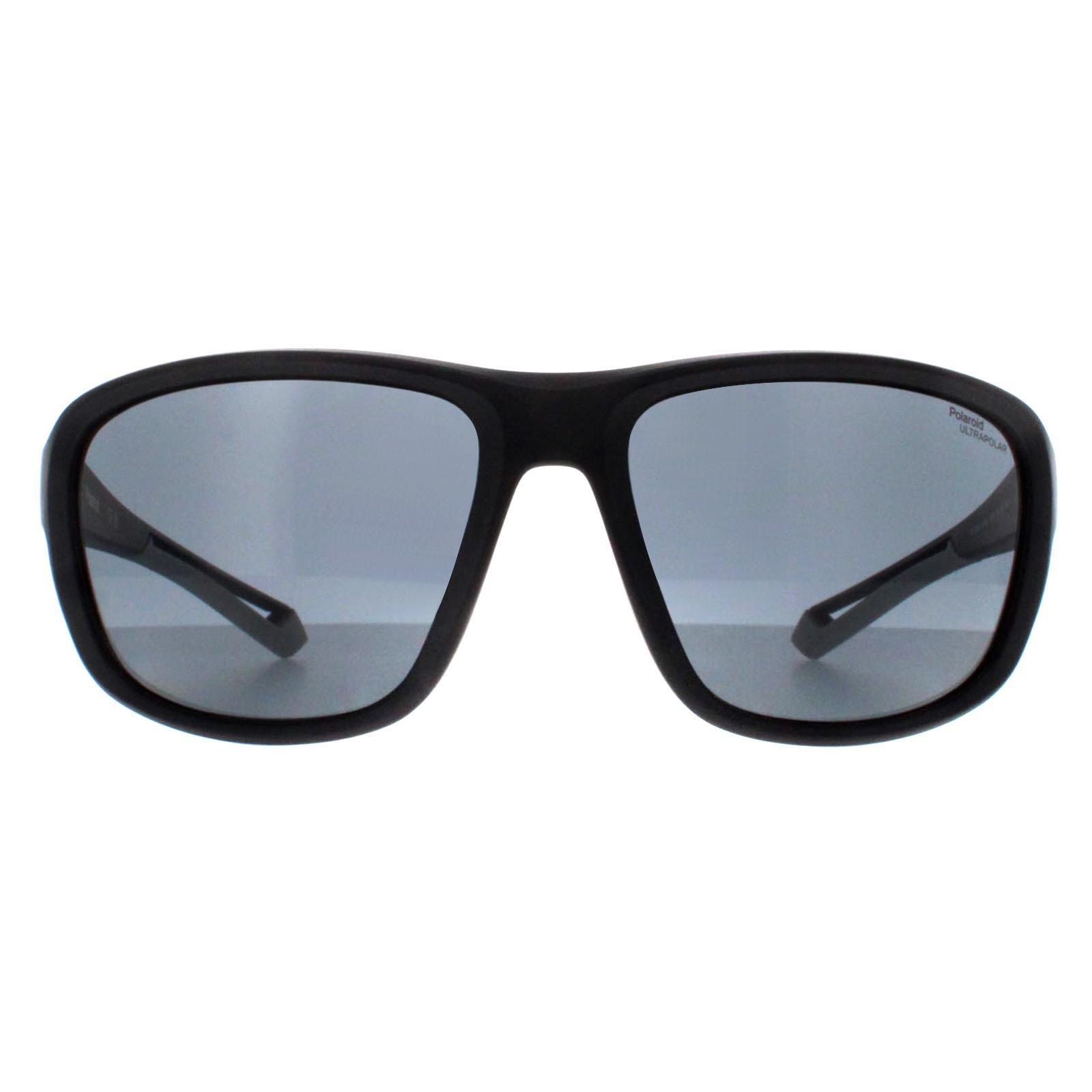 Polaroid Rectangle Unisex Matte Black Grey Polarized High Contrast PLD 7049/S