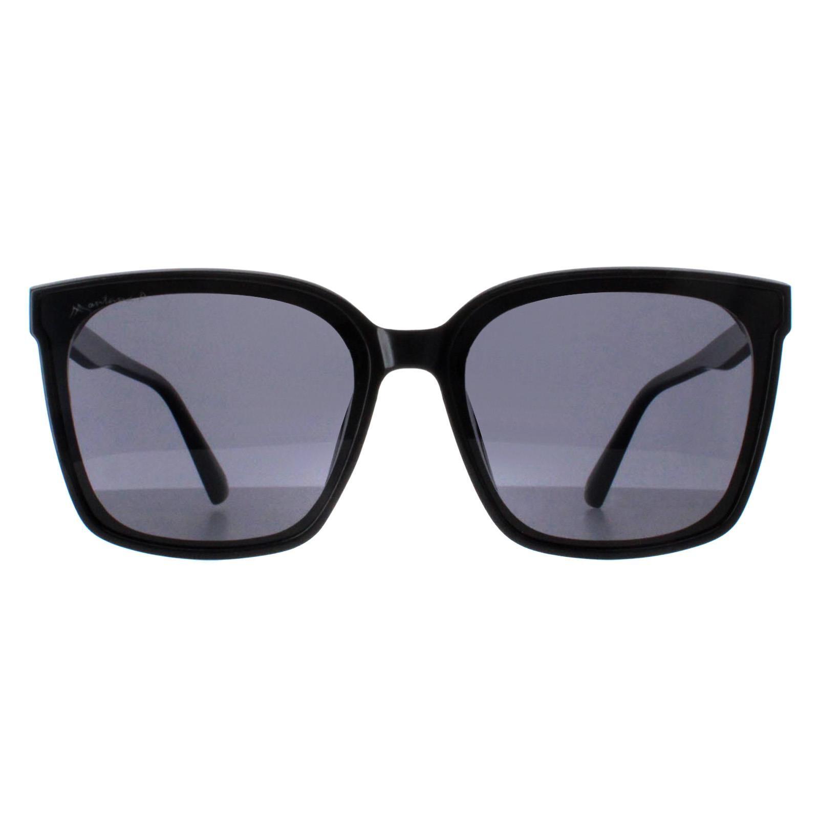 Montana Square Unisex Shiny Black Smoke Polarized MP67
