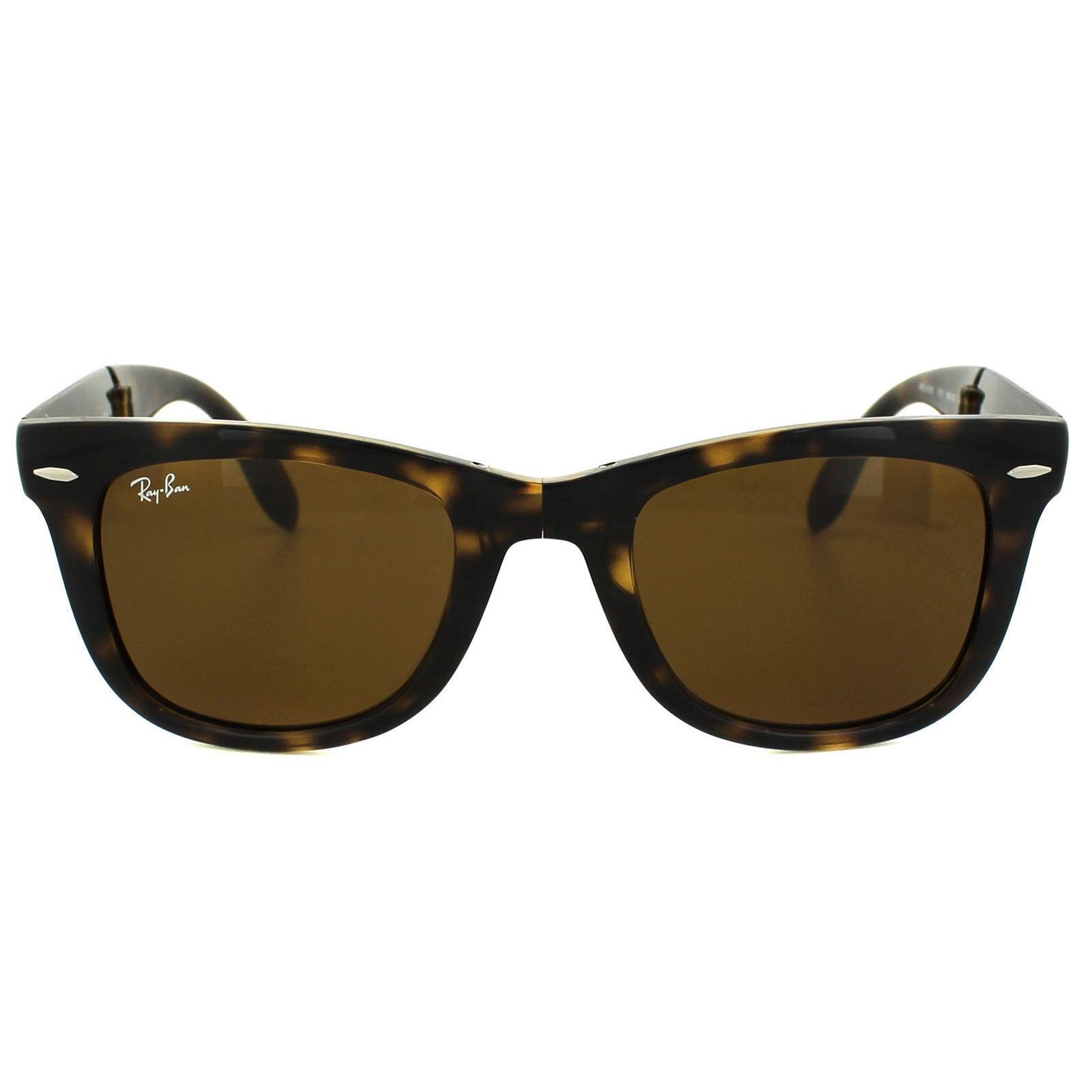 Ray-Ban Rectangle Unisex Tortoise Brown Sunglasses