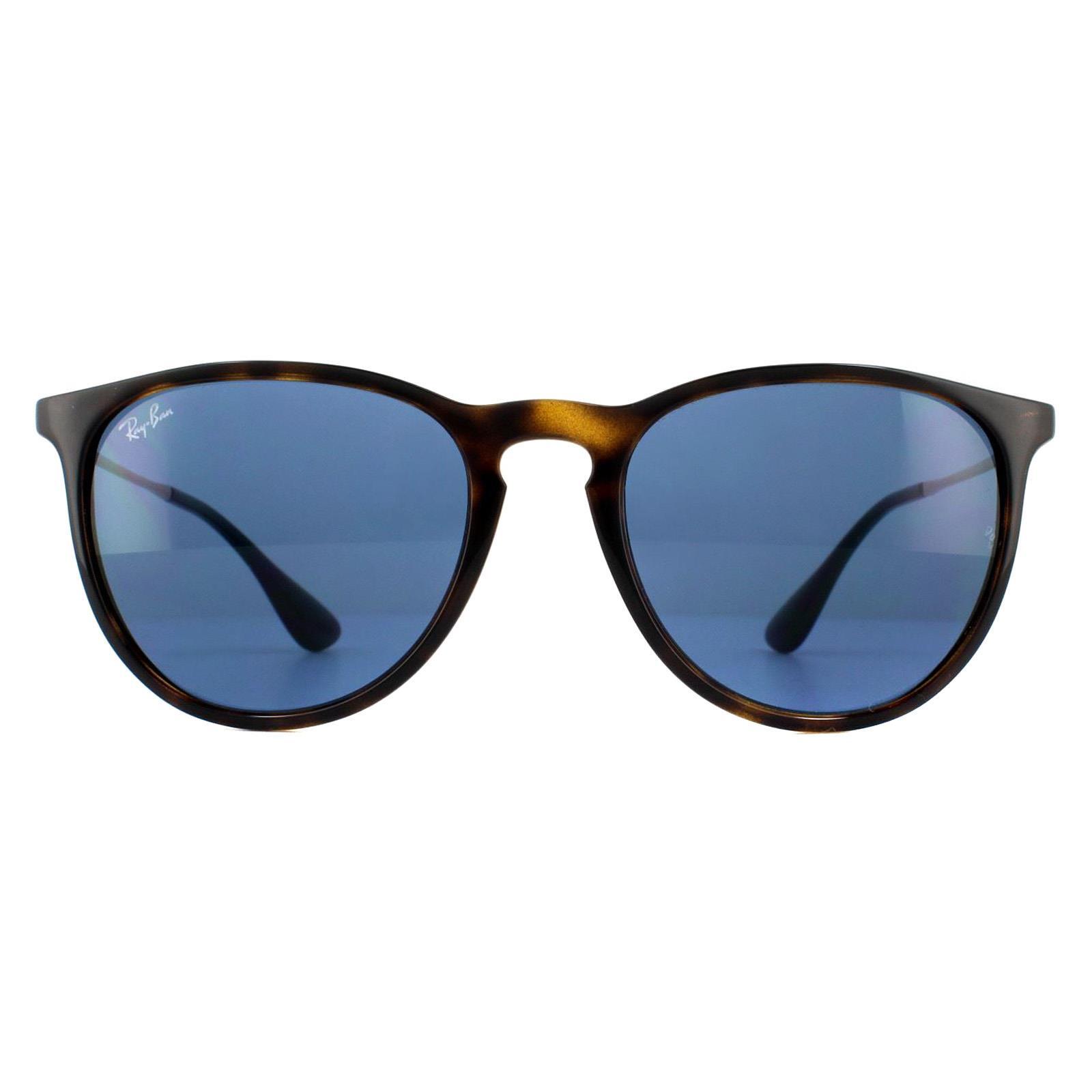 Ray-Ban Round Womens Havana Dark Blue Sunglasses
