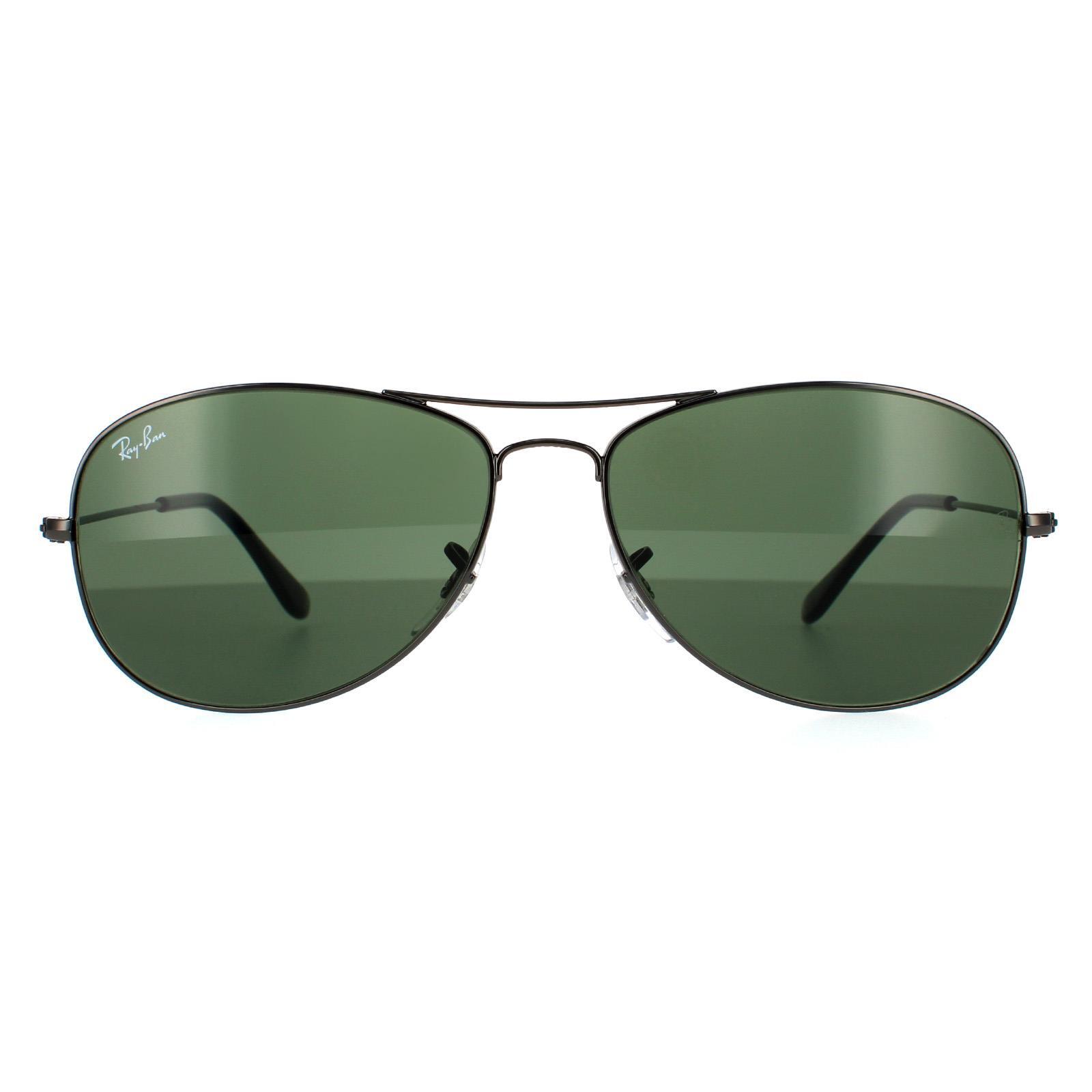 Ray-Ban Aviator Mens Gunmetal Green Sunglasses