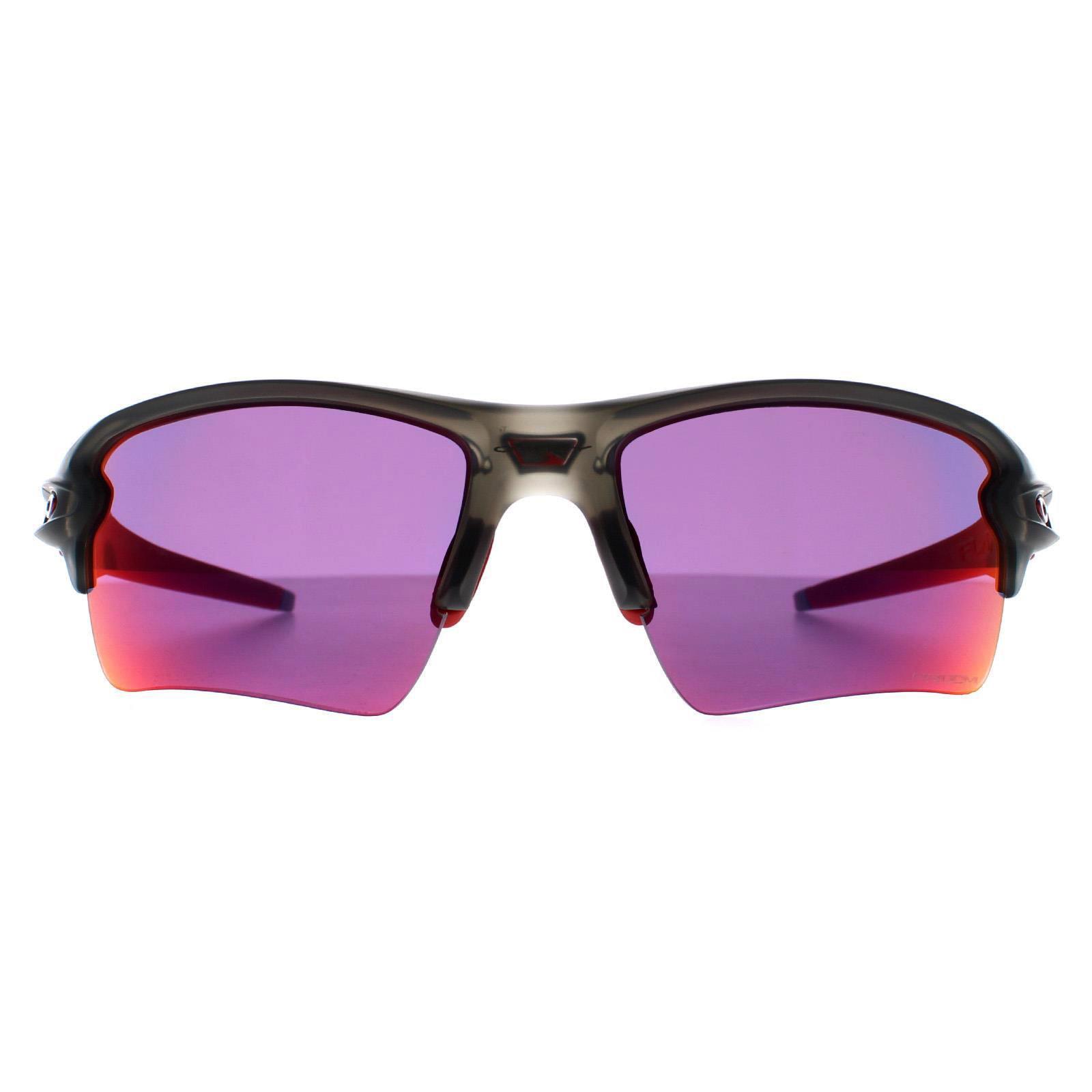 Oakley Wrap Mens Matt Grey Smoke Prizm Road Sunglasses