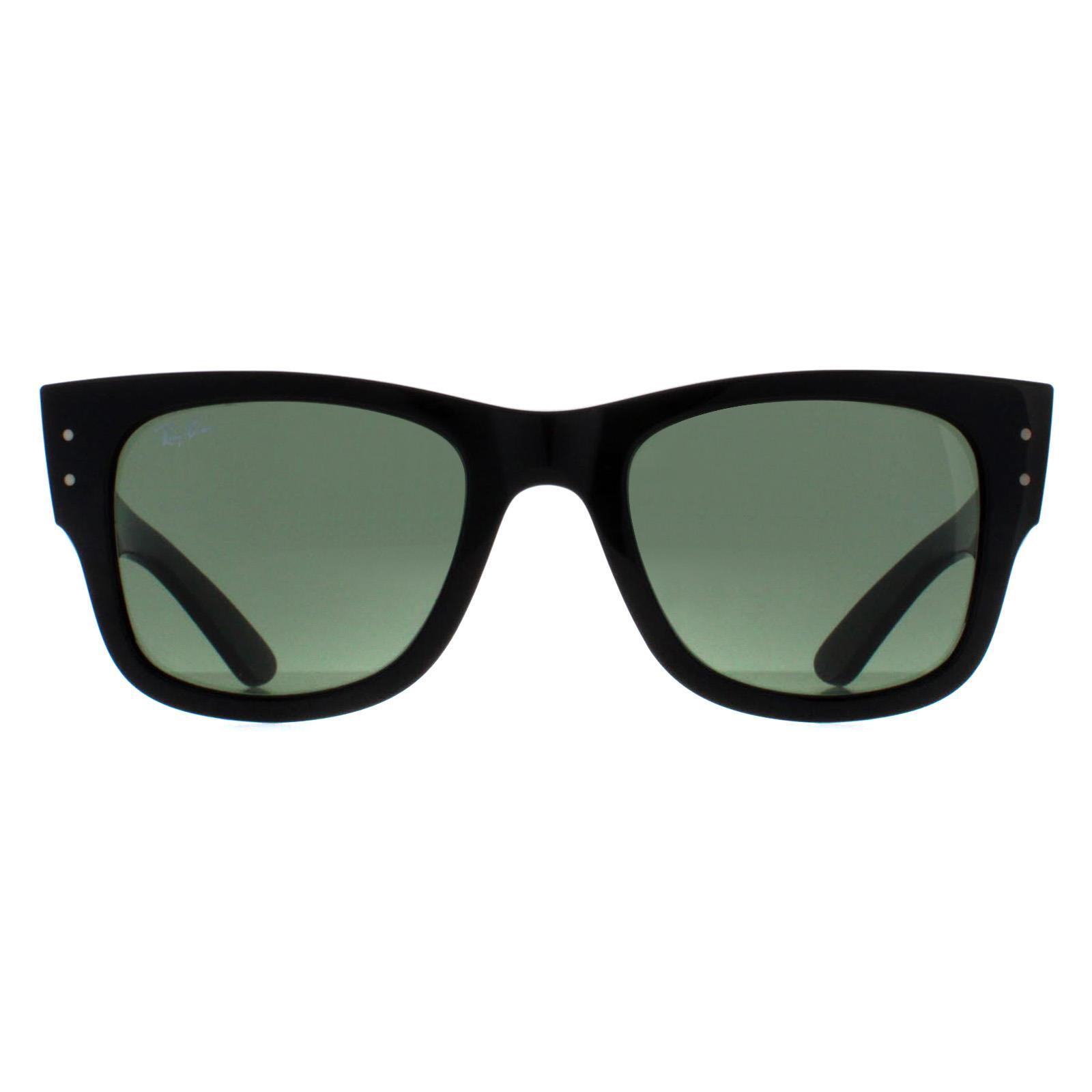 Ray-Ban Square Unisex Polished Black Green RB0840S Mega Wayfarer