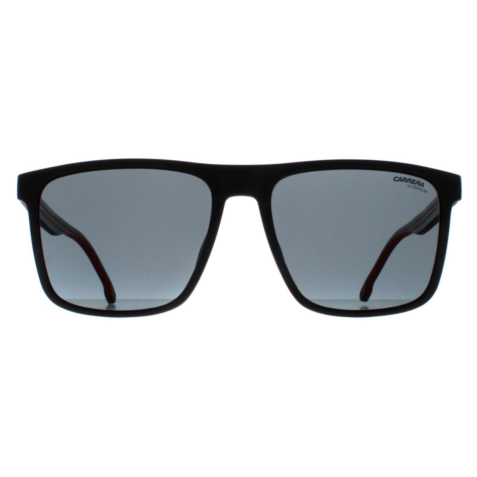Carrera Rectangle Mens Black and Red Burgundy  8064/S