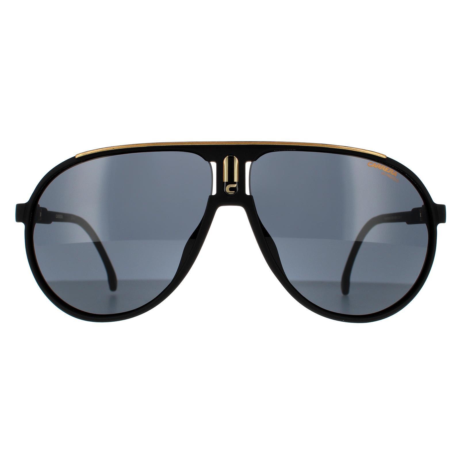 Carrera Aviator Unisex Matte Black Dark Grey Sunglasses