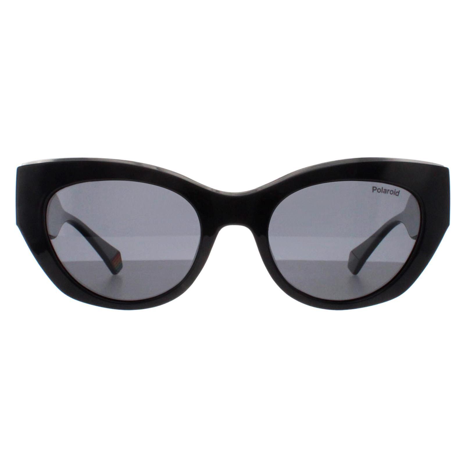Polaroid Cat Eye Womens Black Grey Polarized PLD 6199/S/X