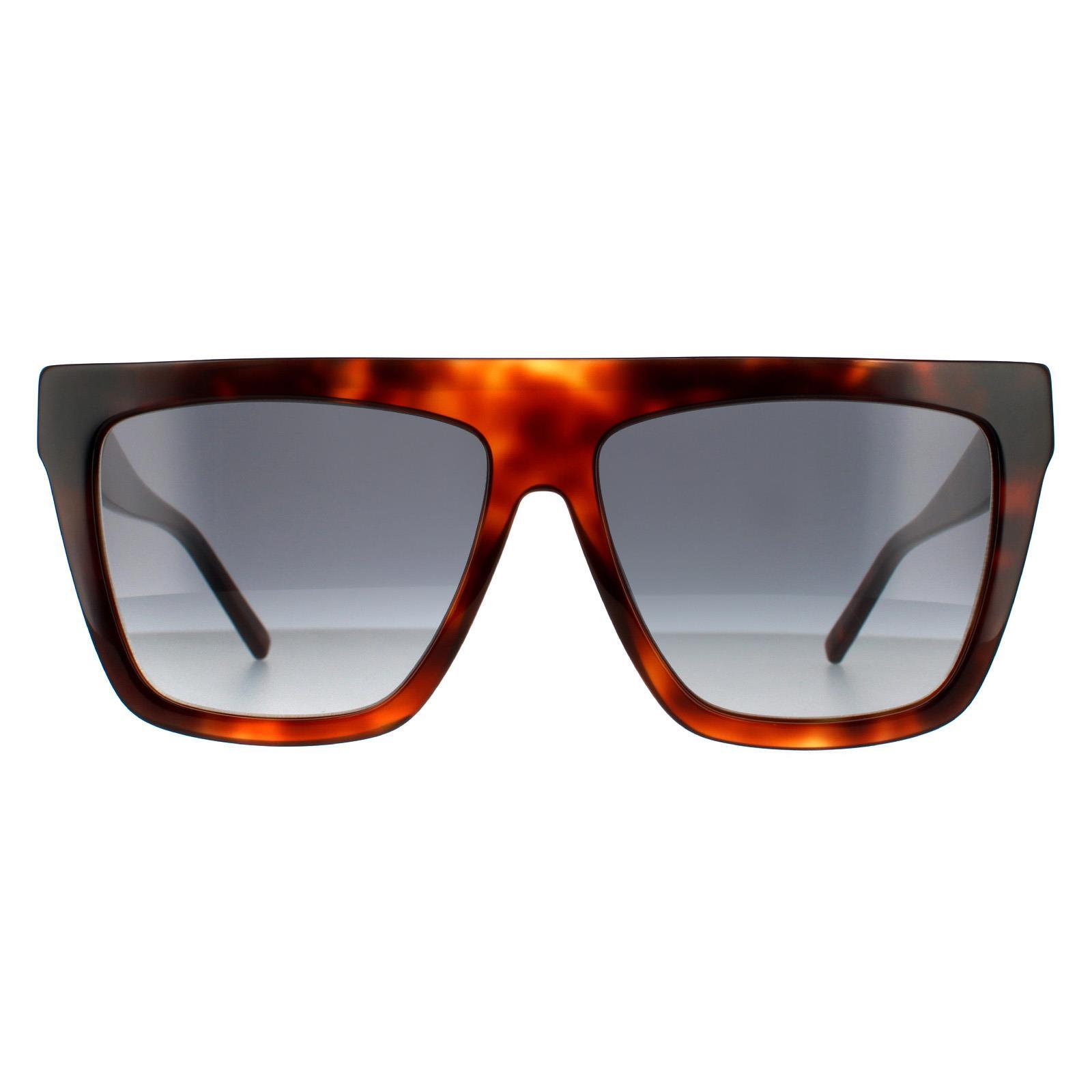 Hugo Boss Square Womens Havana Dark Grey Gradient Sunglasses
