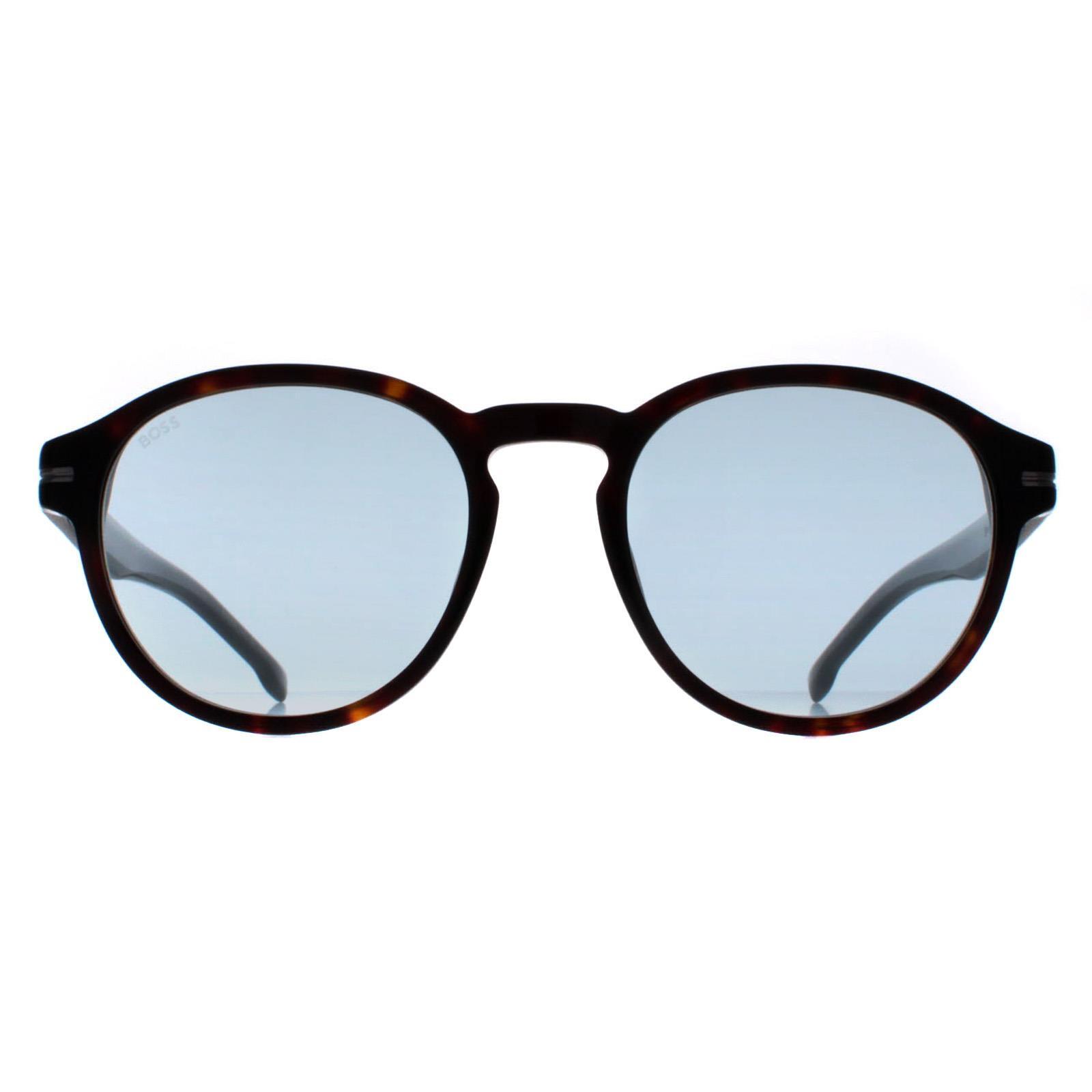 Hugo Boss Round Mens Havana Azure Photochromic BOSS 1506/S