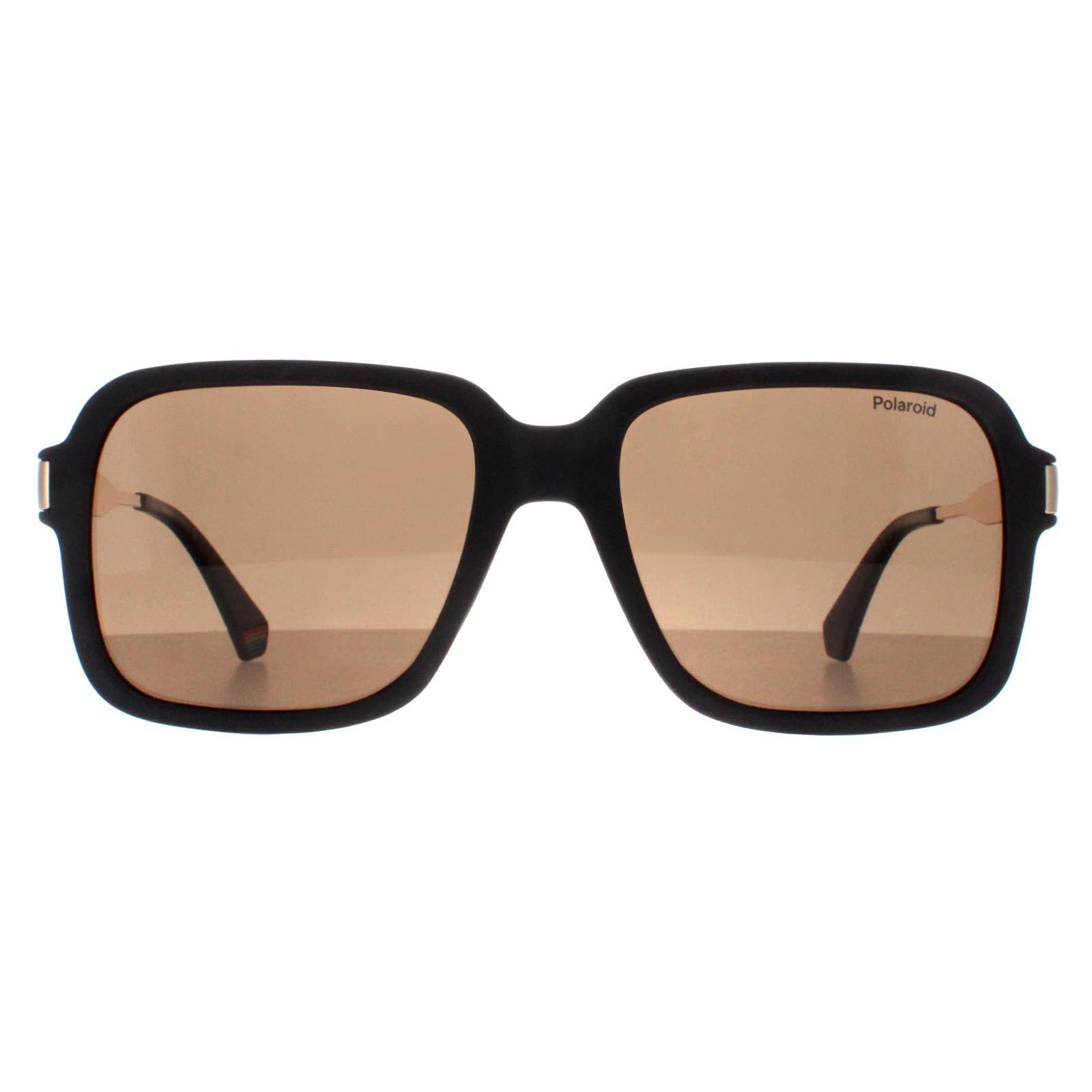 Polaroid Square Mens Black Bronze Polarized PLD 6220/S/X