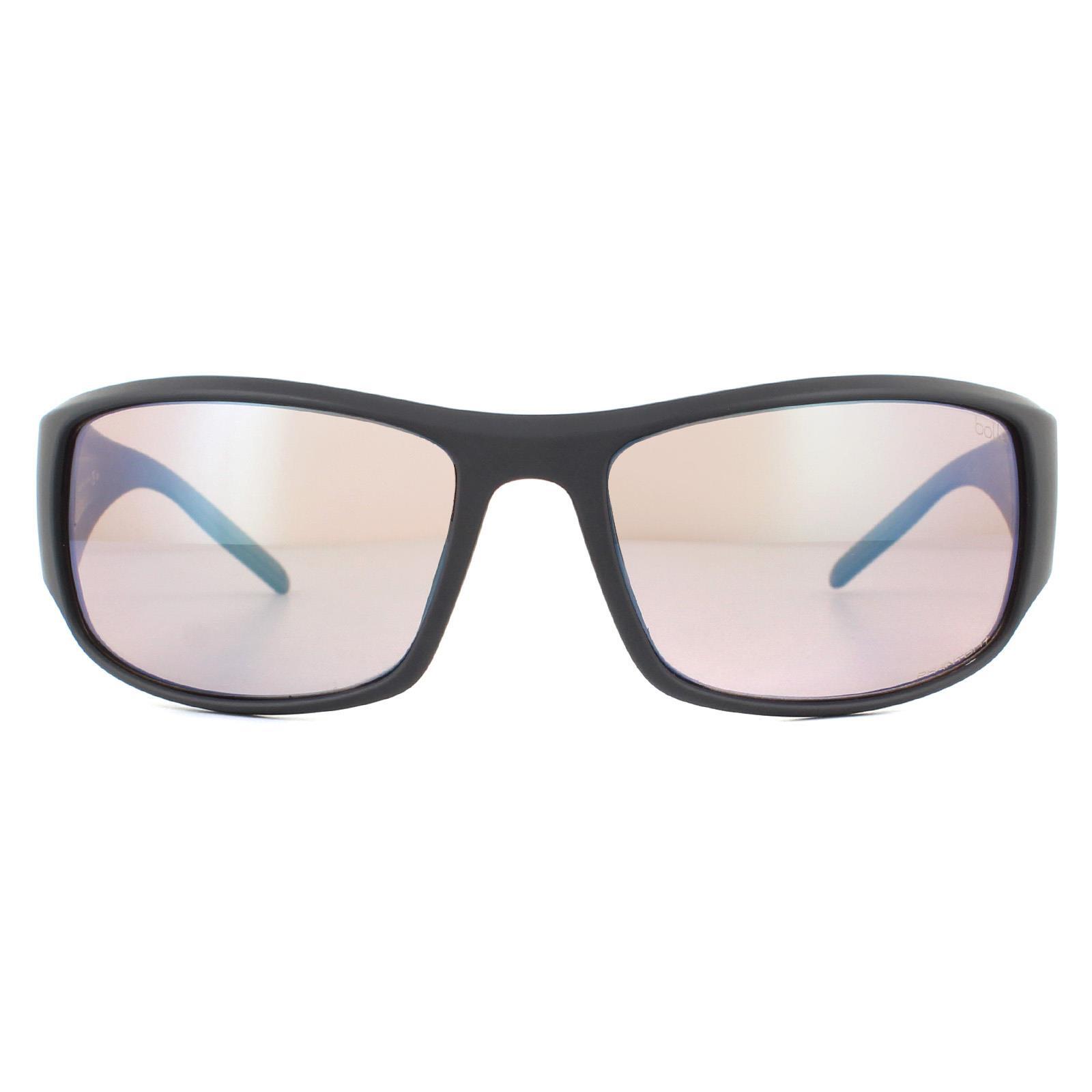 Bolle Wrap Unisex Matte Black Phantom+ Photochromic Polarized 85% Sunglasses