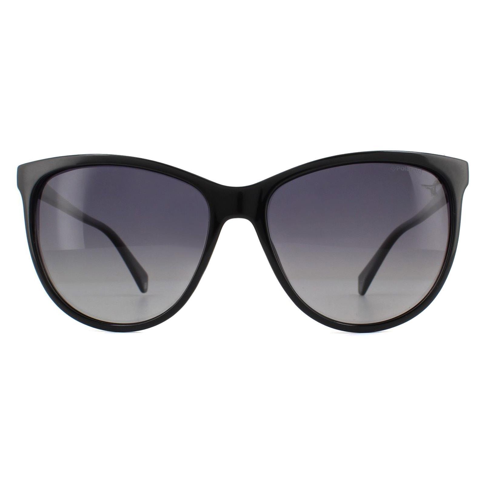Polaroid Square Womens Black Grey Polarized Sunglasses
