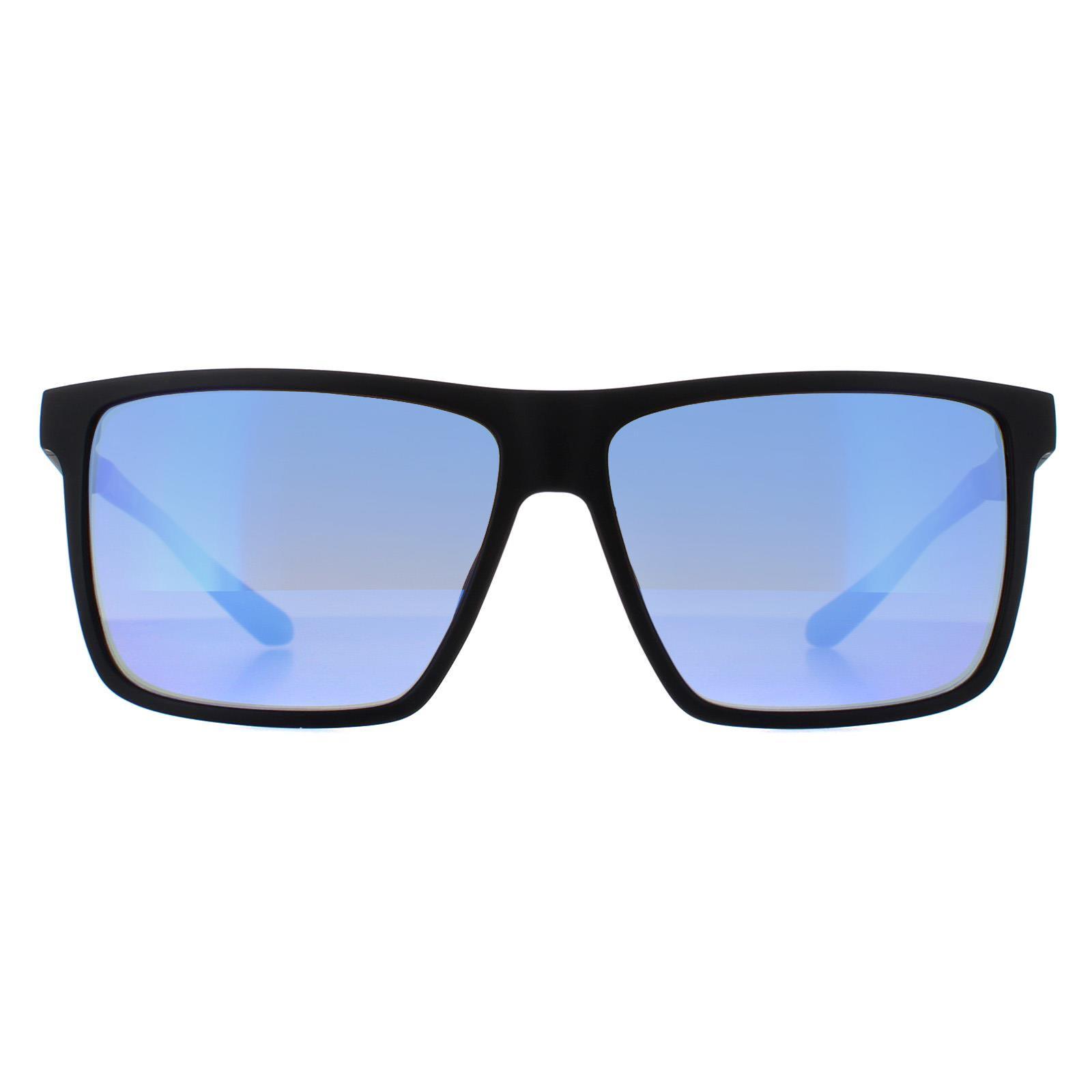 Dragon Rectangle Mens Matte Black Lumalens Blue Ionized Sparrow