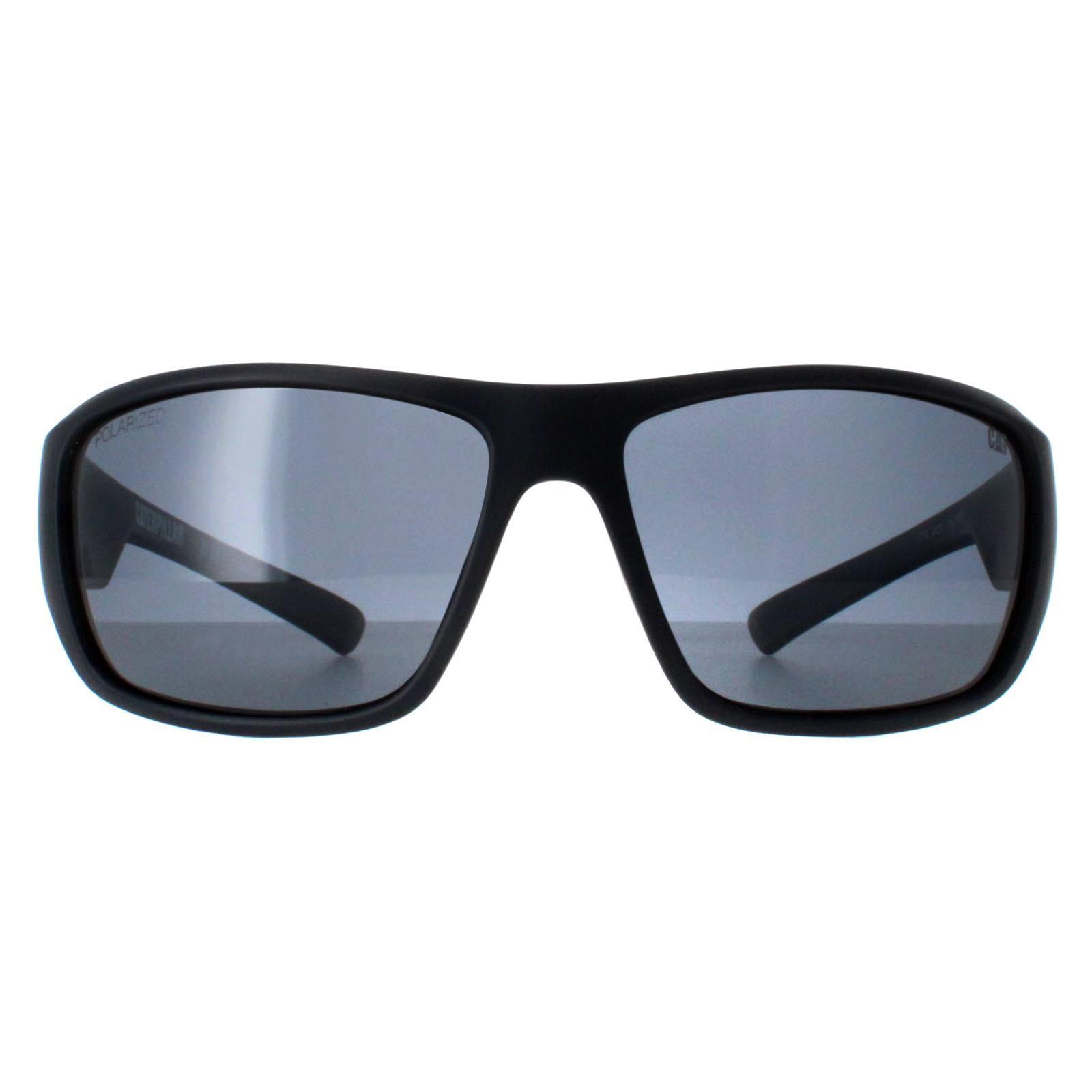 Caterpillar Wrap Mens Matte Navy Smoke Polarized CTS-JACK