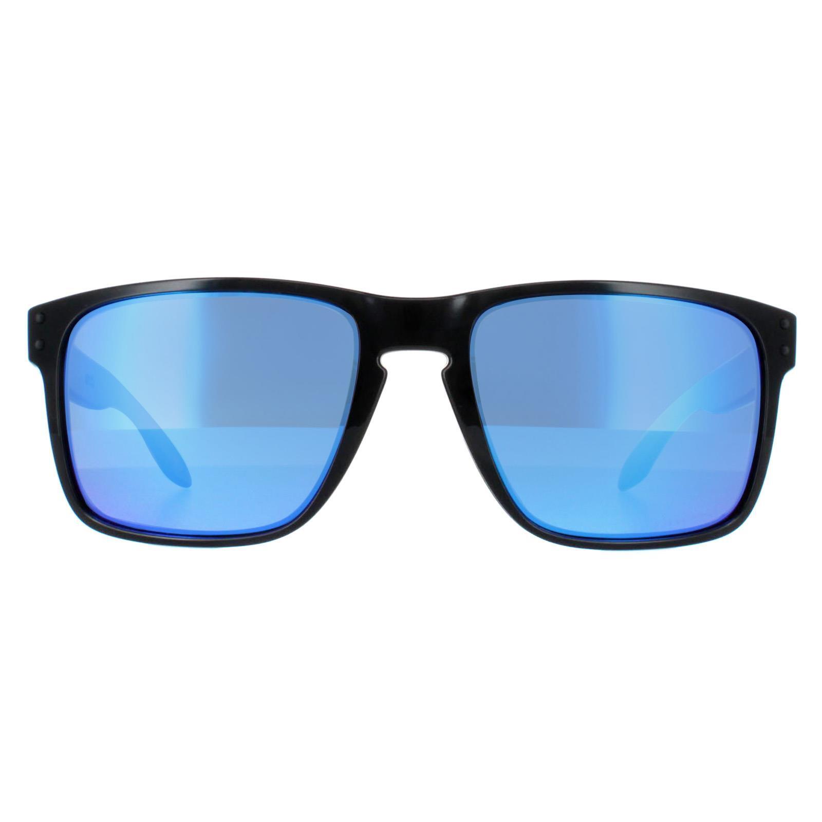 Oakley Square Mens Polished Black Prizm Sapphire Sunglasses