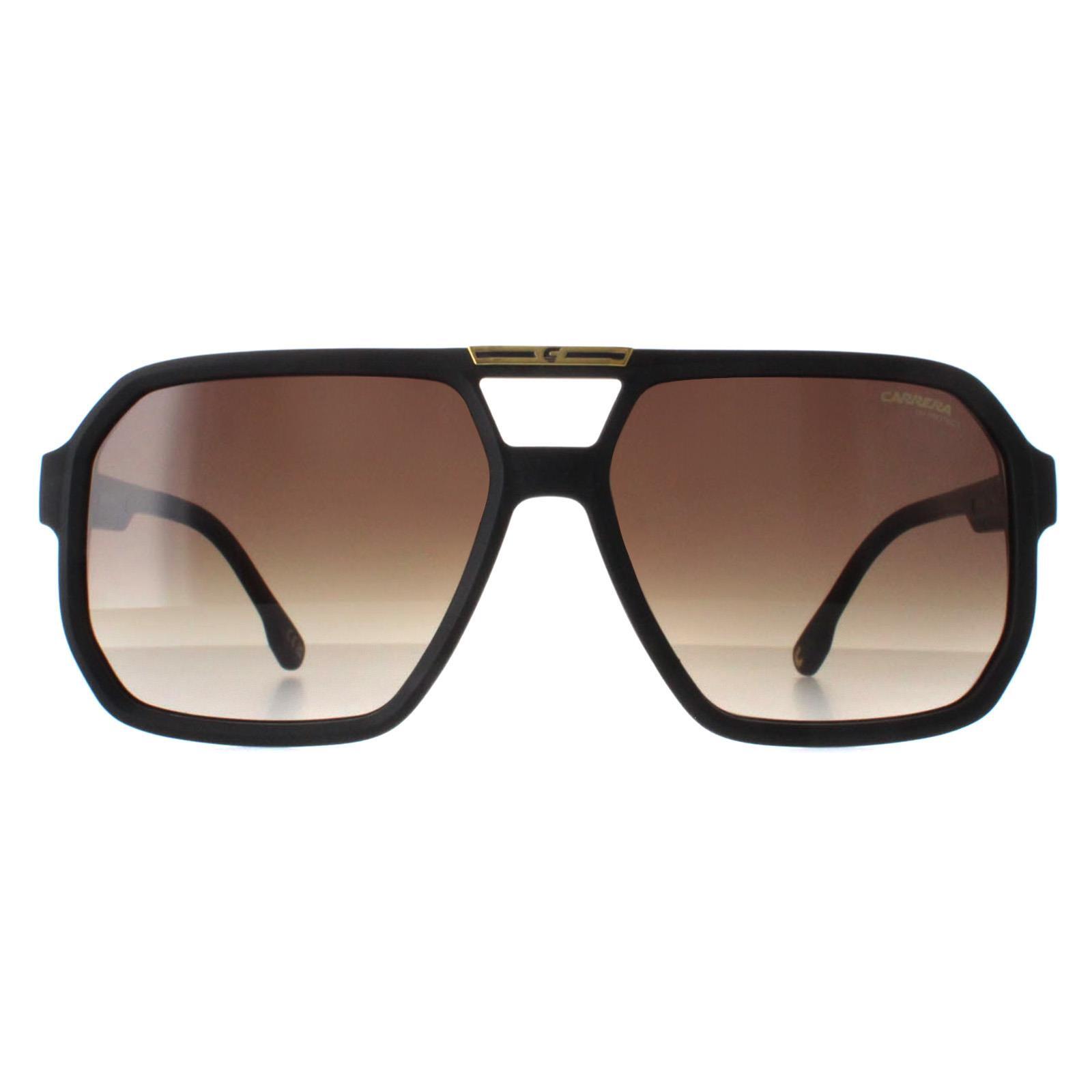 Carrera Square Mens Matte Black Black Brown Green Anti Reflex Victory C 01/S