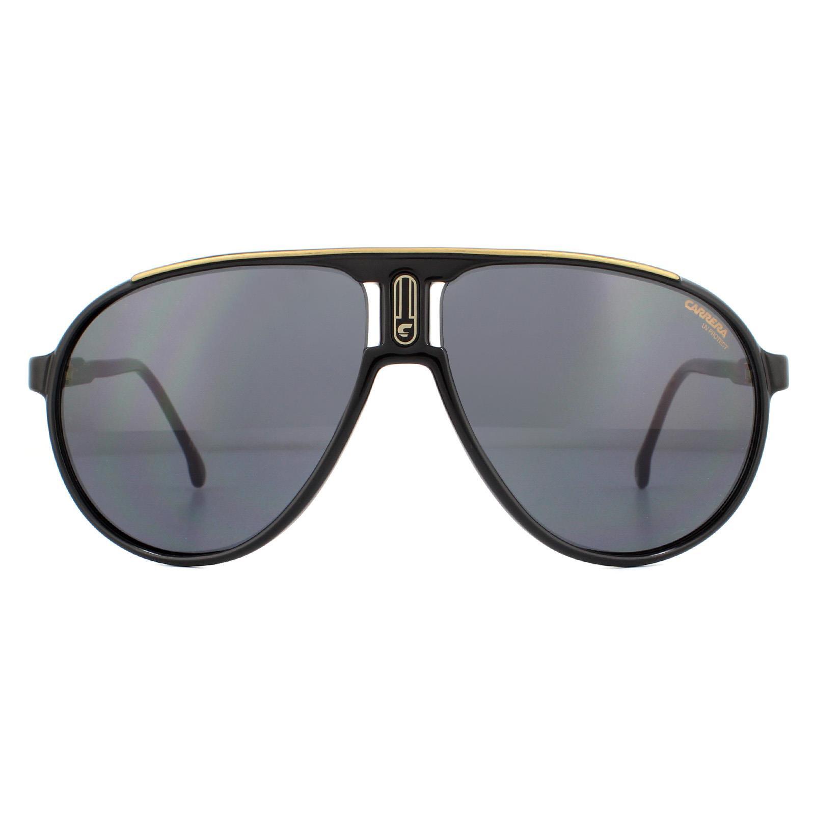 Carrera Aviator Unisex Black Grey Sunglasses