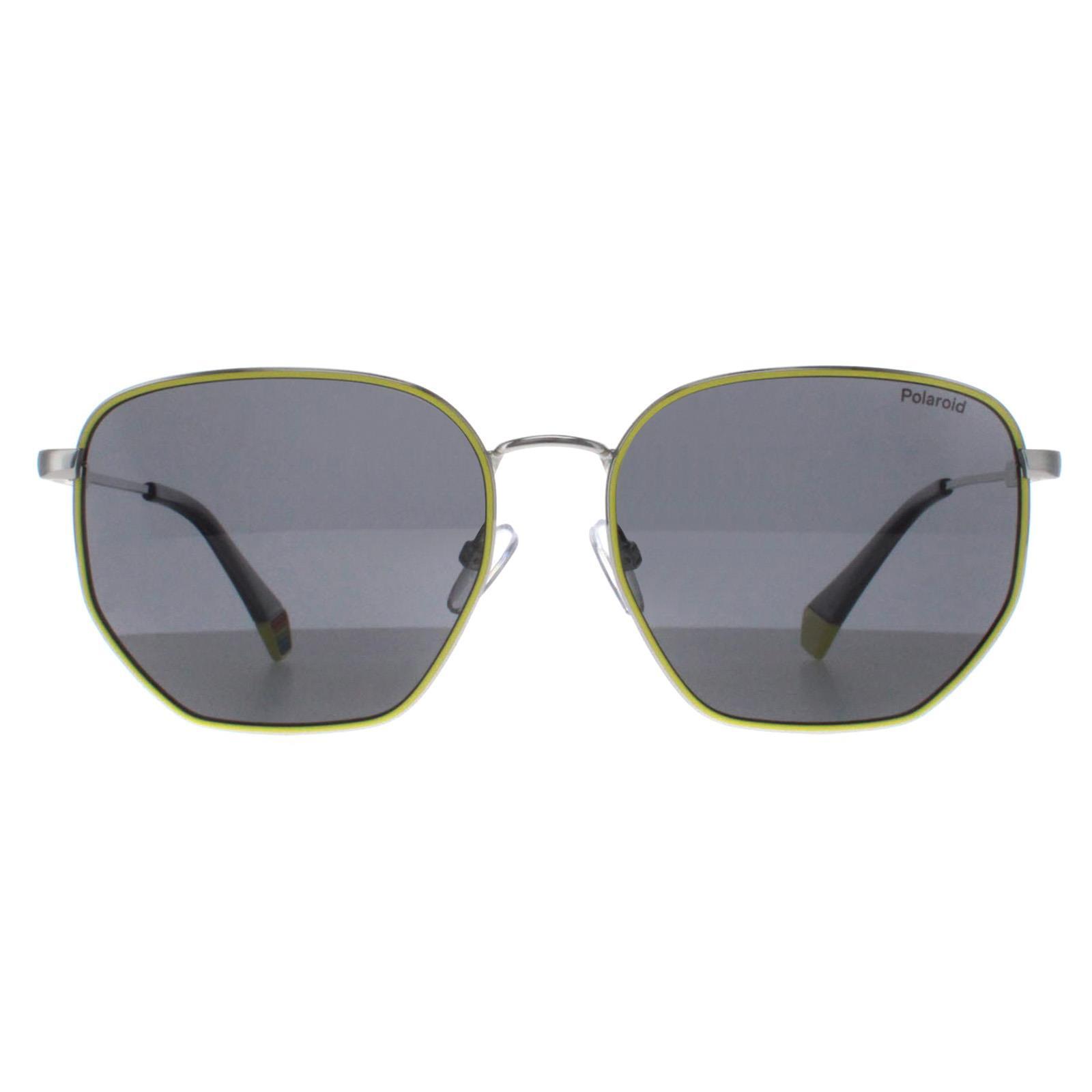 Polaroid Square Unisex Palladium Yellow Grey Polarized PLD 6214/S/X
