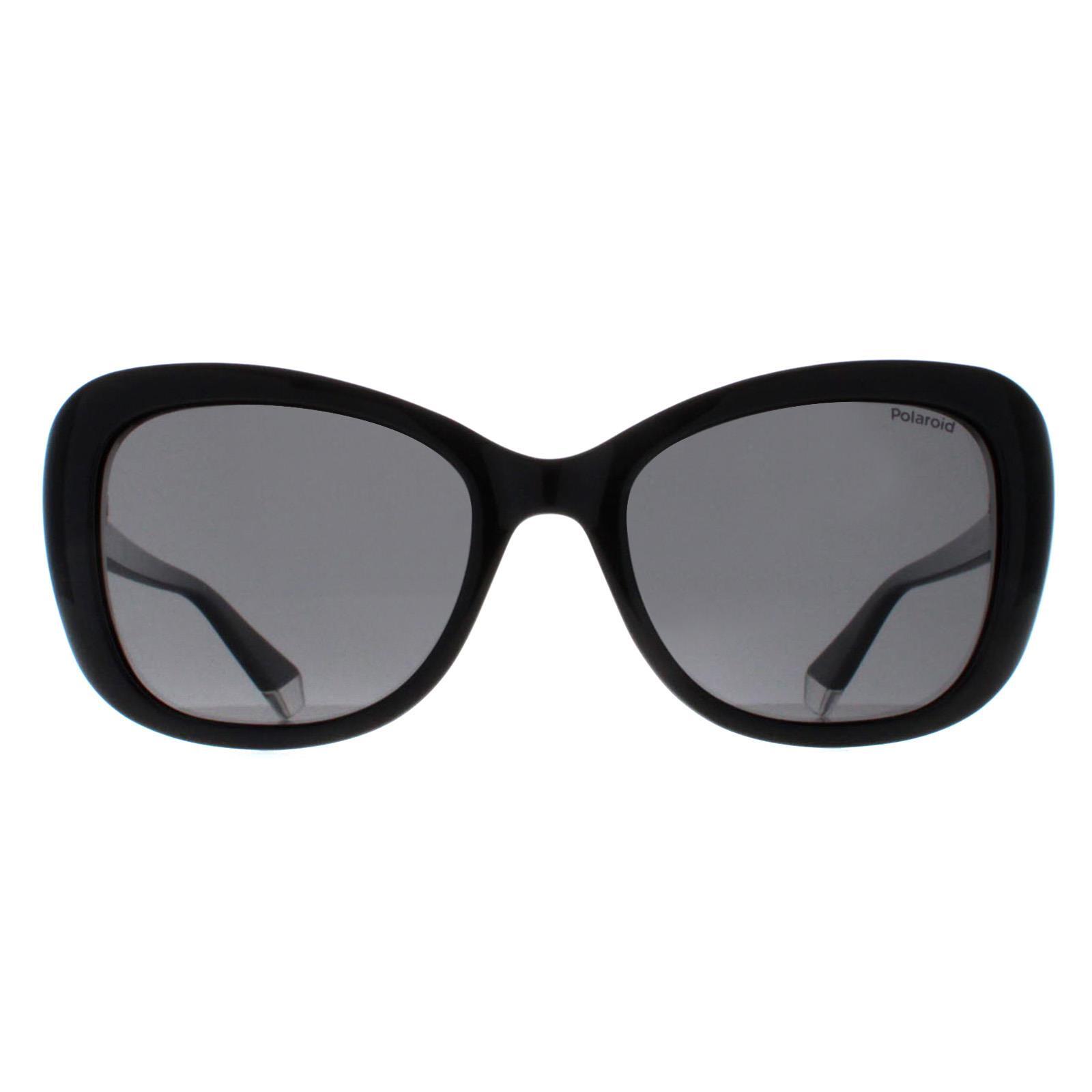 Polaroid Butterfly Womens Black Grey Polarized PLD 4132/S