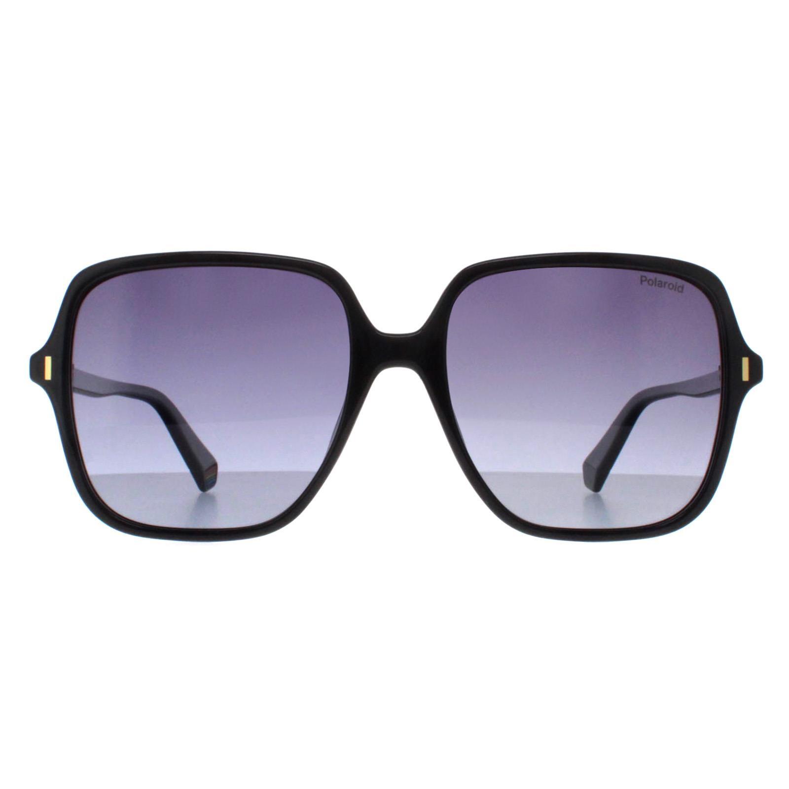 Polaroid Square Womens Black Grey Gradient Polarized PLD 6219/S