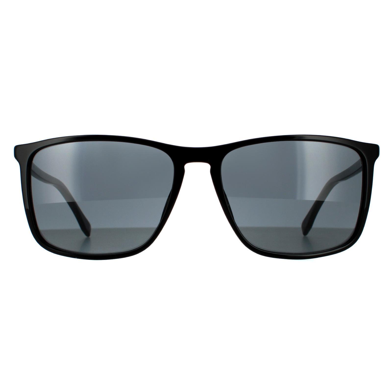 Hugo Boss Square Mens Black Gold Grey Sunglasses