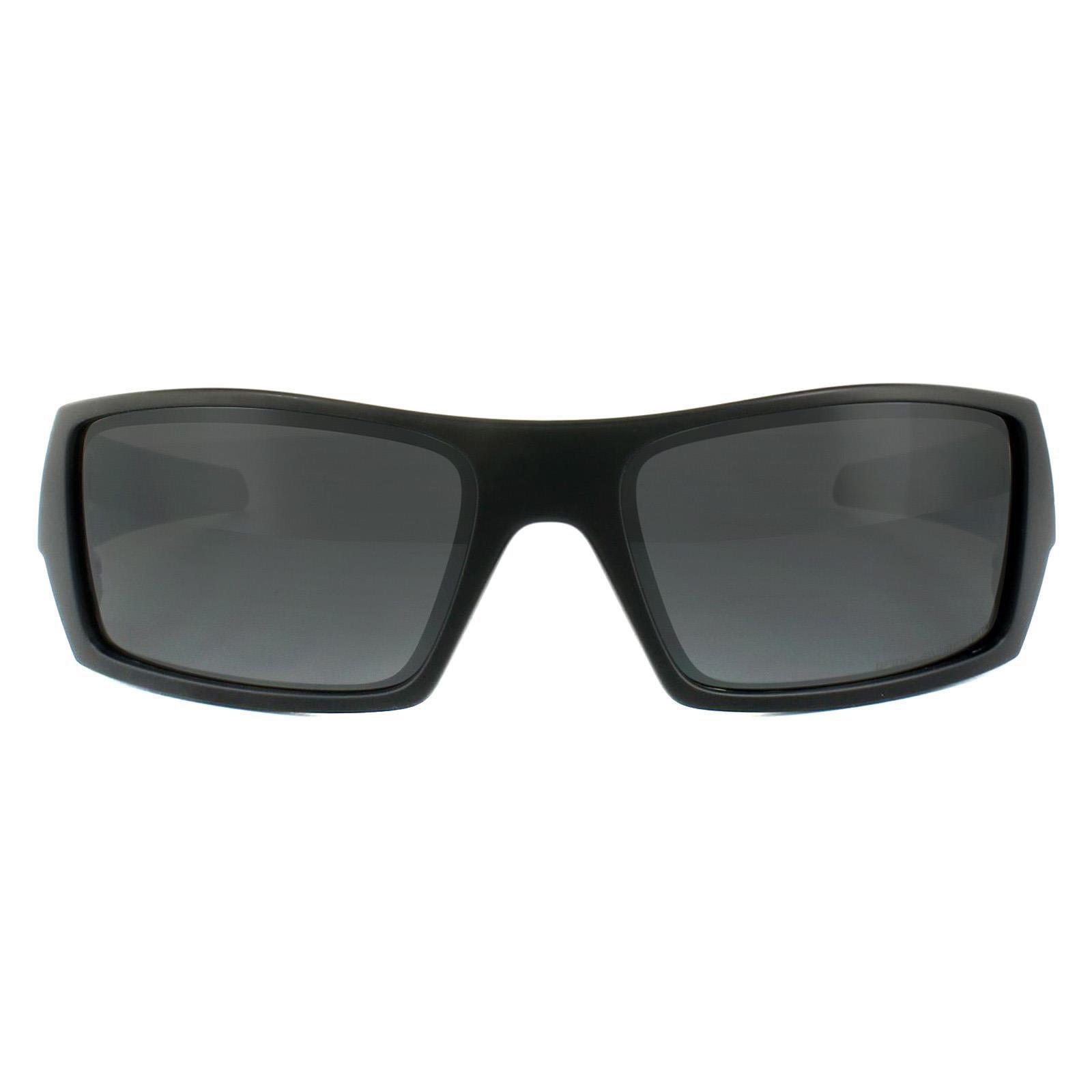 Oakley Wrap Mens Matt Black Black Iridium Polarized Sunglasses