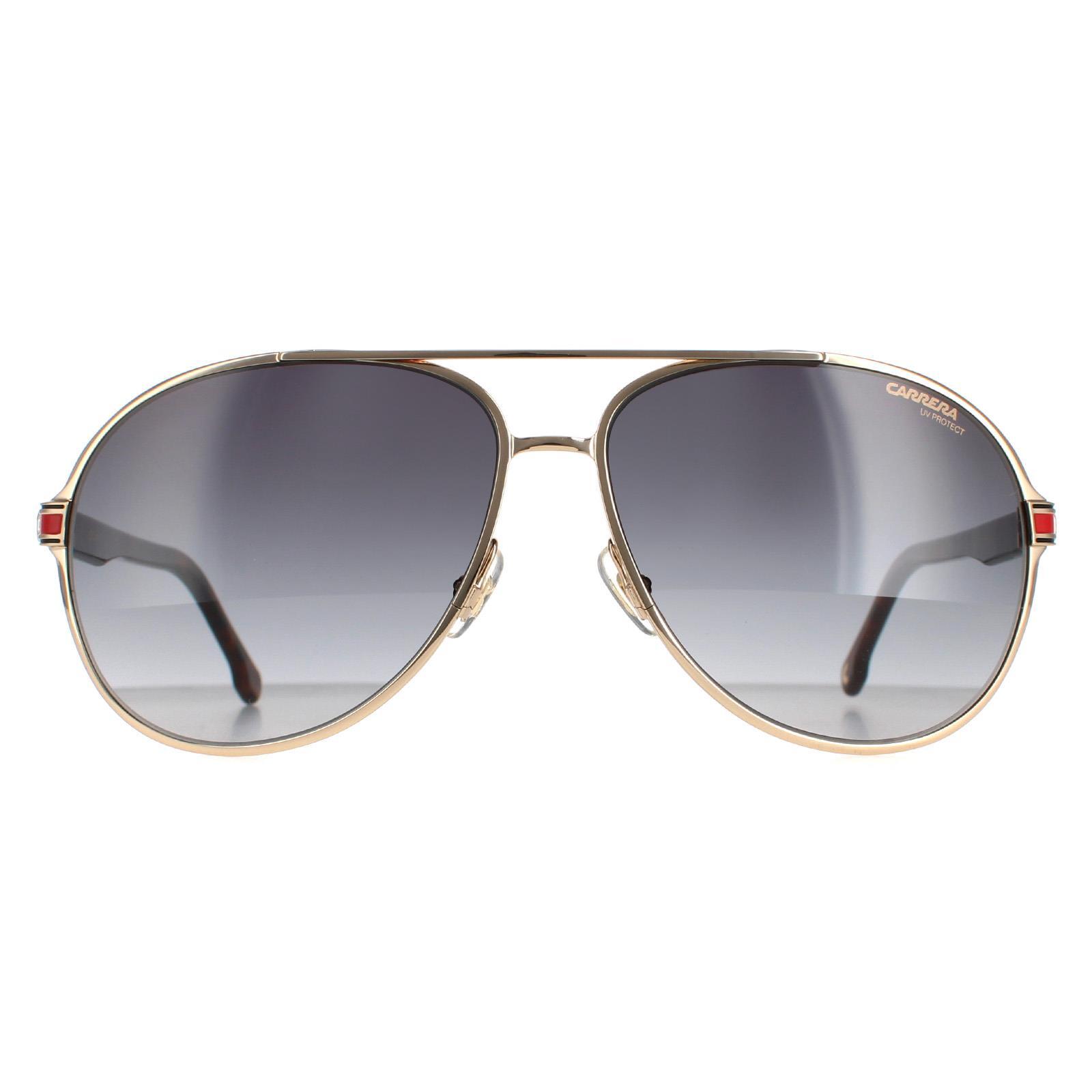 Carrera Aviator Unisex Gold Havana Dark Grey Gradient Sunglasses
