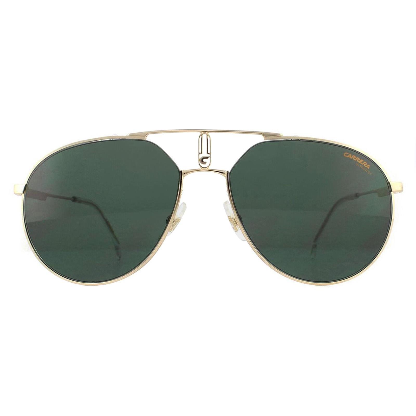 Carrera Aviator Unisex Gold Green Sunglasses