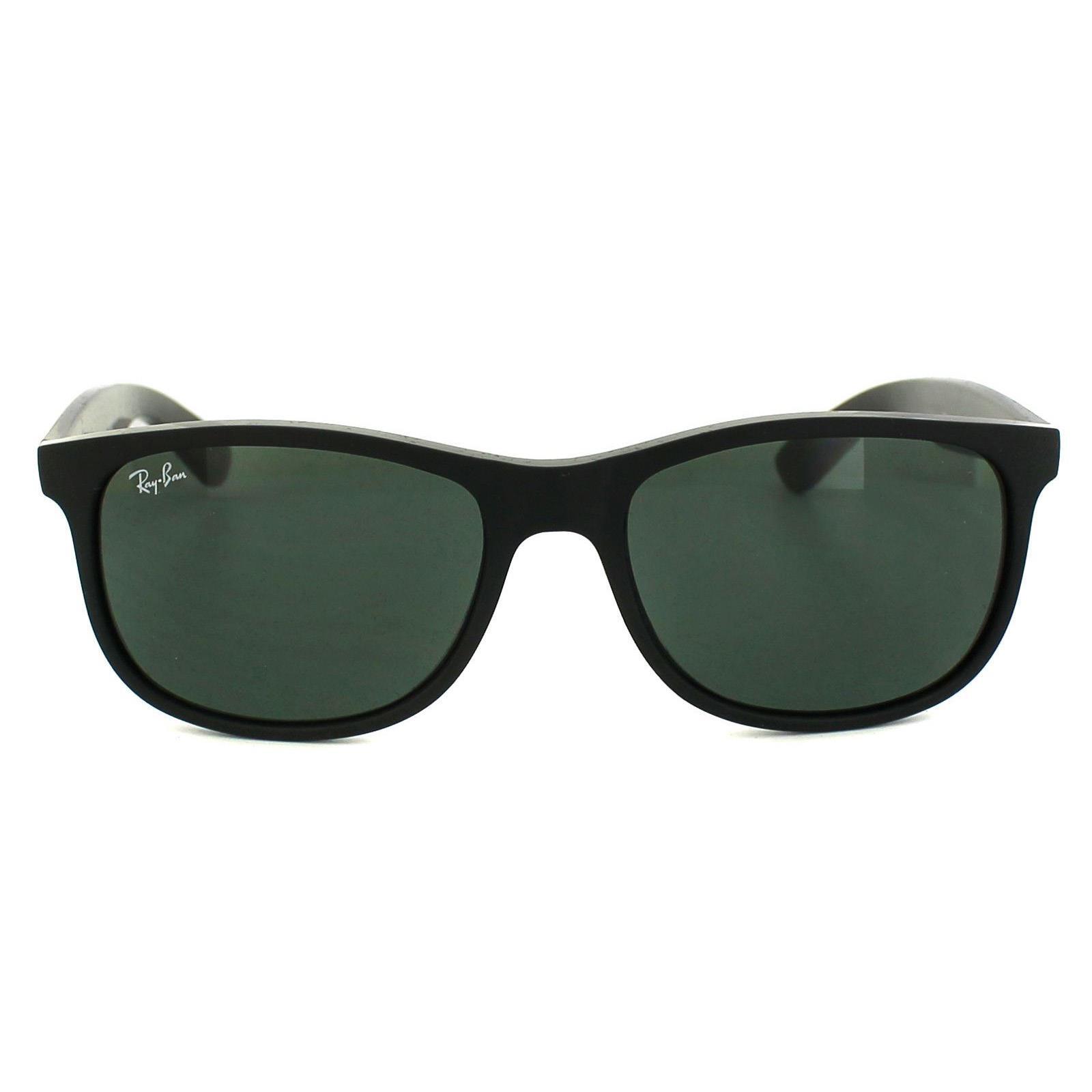 Ray-Ban Aviator Unisex Matte Black Green Sunglasses