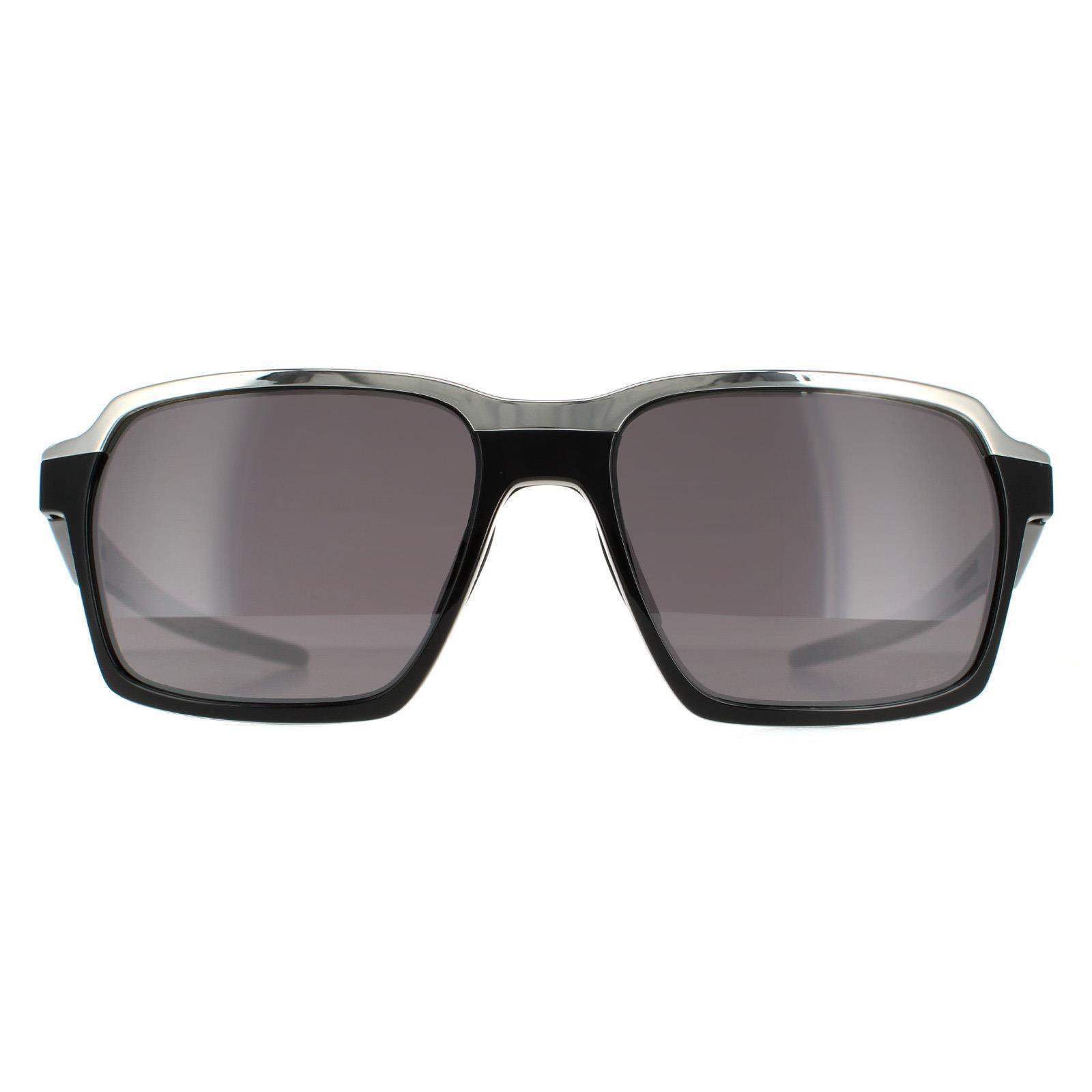 Oakley Square Mens Polished Black Prizm Black Sunglasses