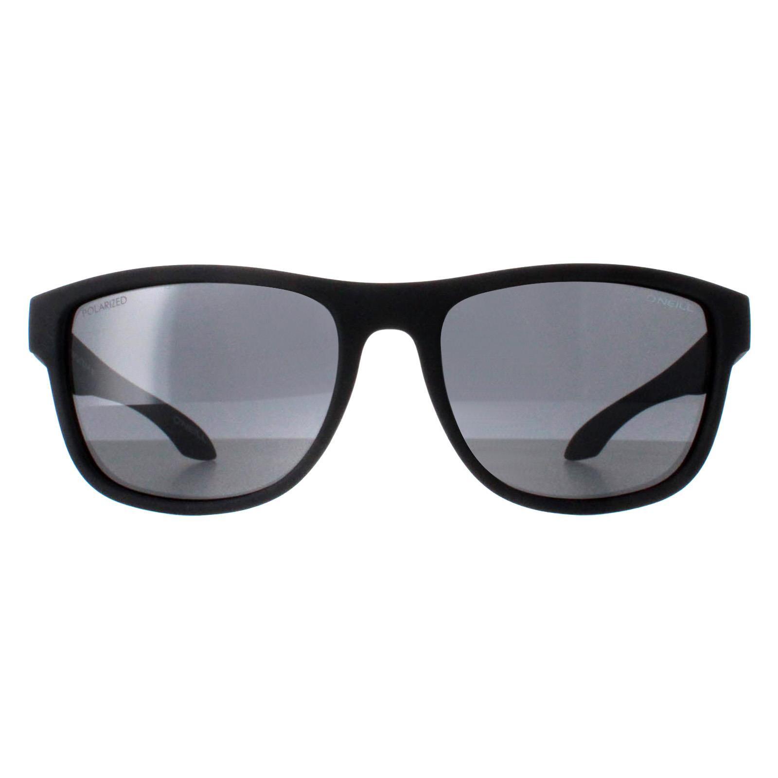 O'Neill Oval Mens Matte Black Grey Polarized Coast